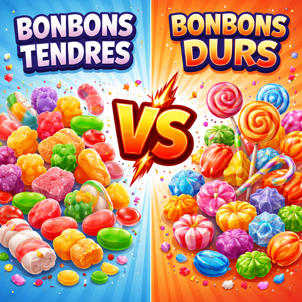 Bonbons tendres ou bonbons durs : quelles différences ?