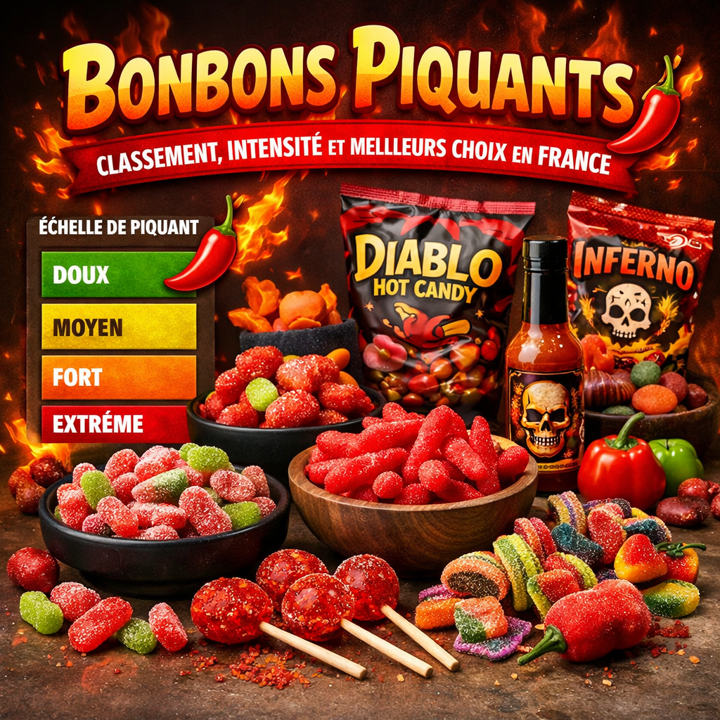 Bonbons piquants : classement, intensité et meilleurs choix en France