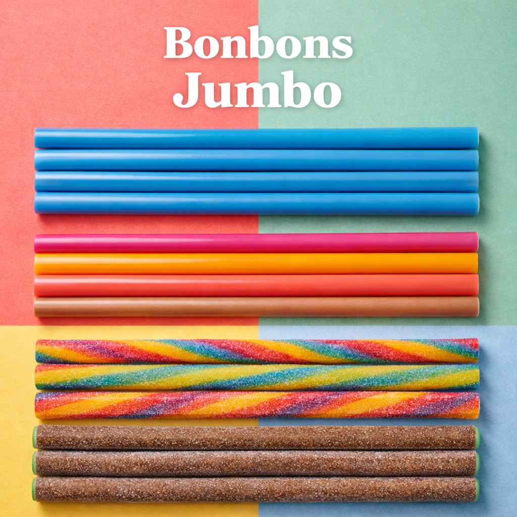 Les bonbons Jumbo : origine, goûts et succès des tubes XXL qui font sensation