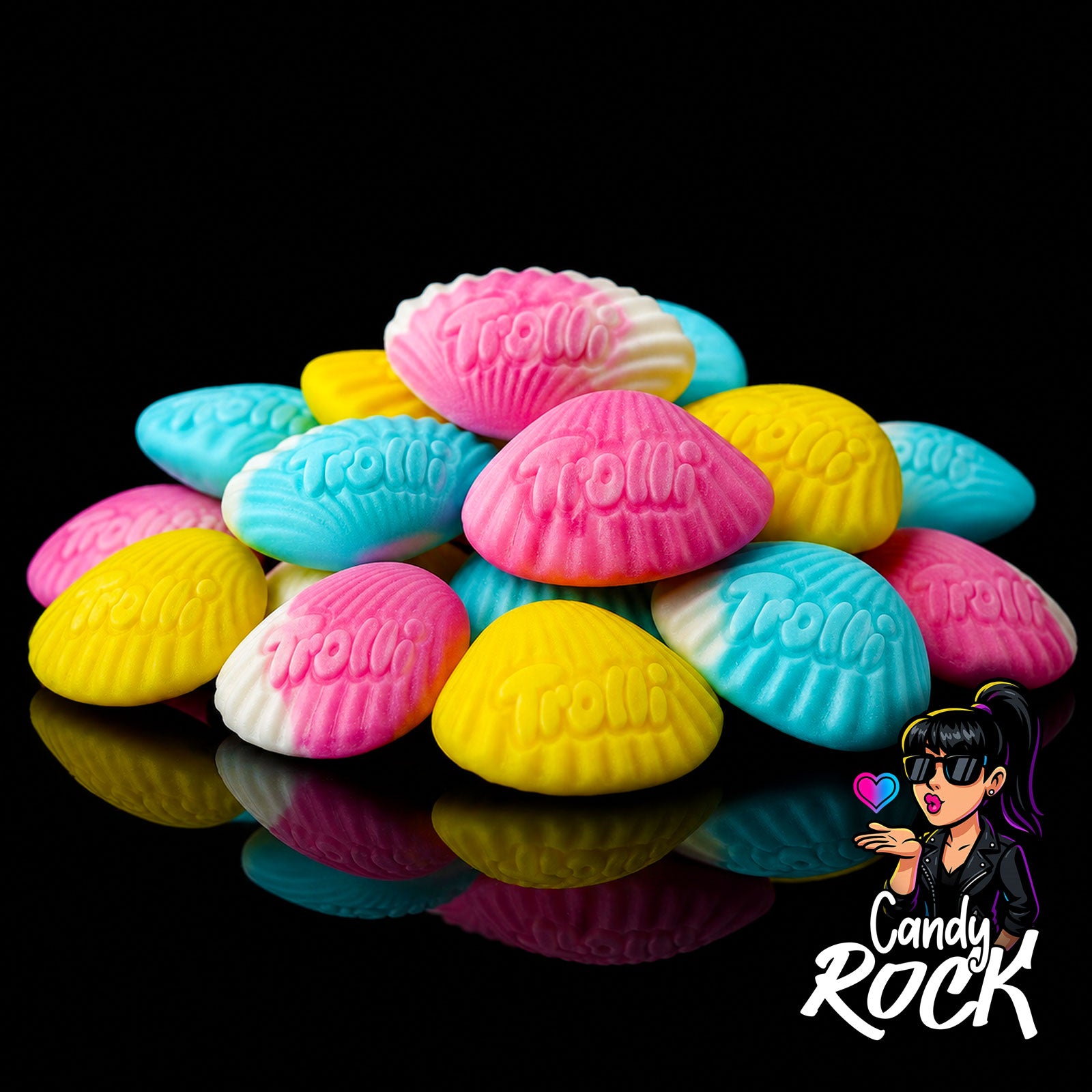 Bonbons Coquillages gélifiés lisses – Multicolores – Trolli