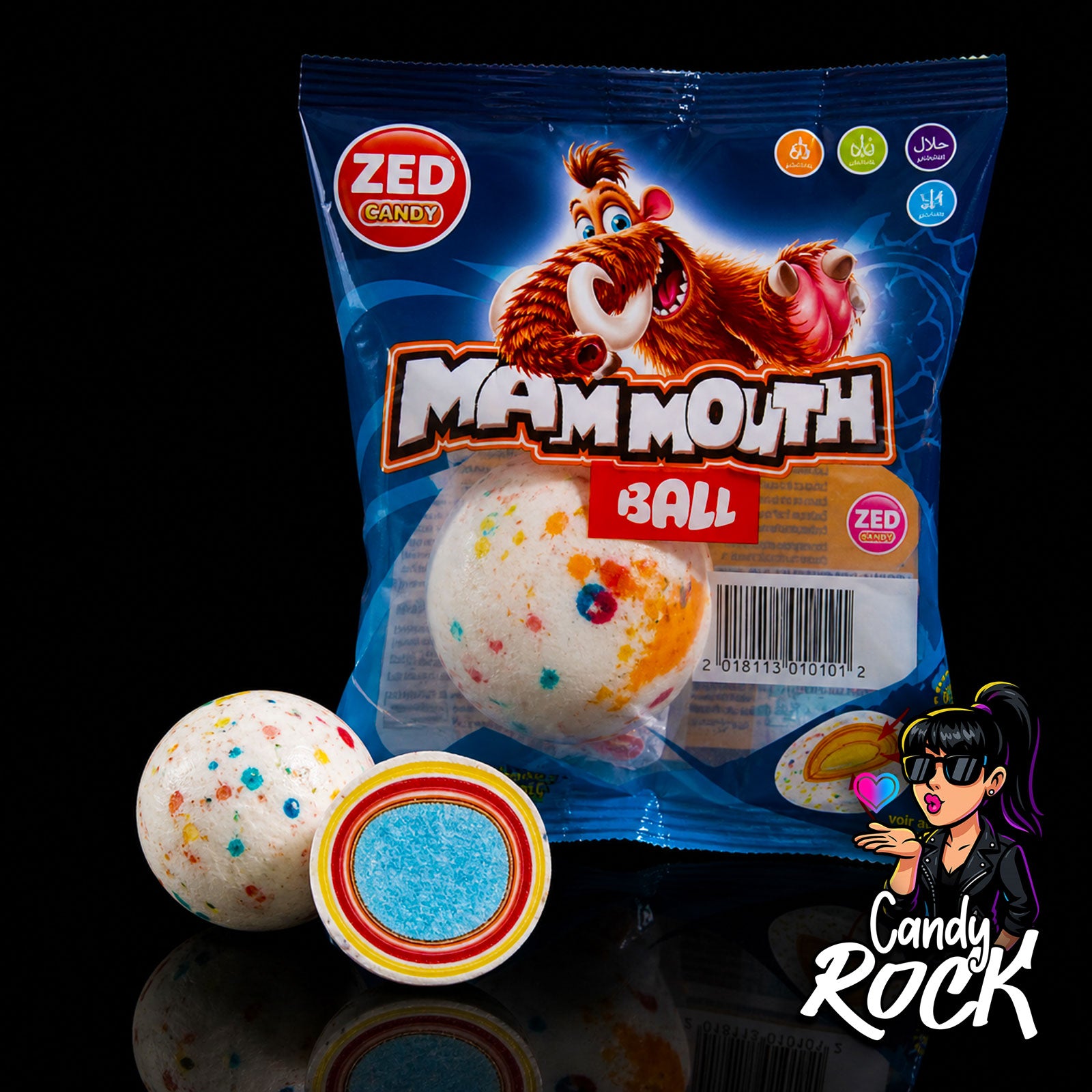 Bonbon Dur Mammouth Ball Jawbreaker XXL – Cœur Chewing-Gum – Brabo