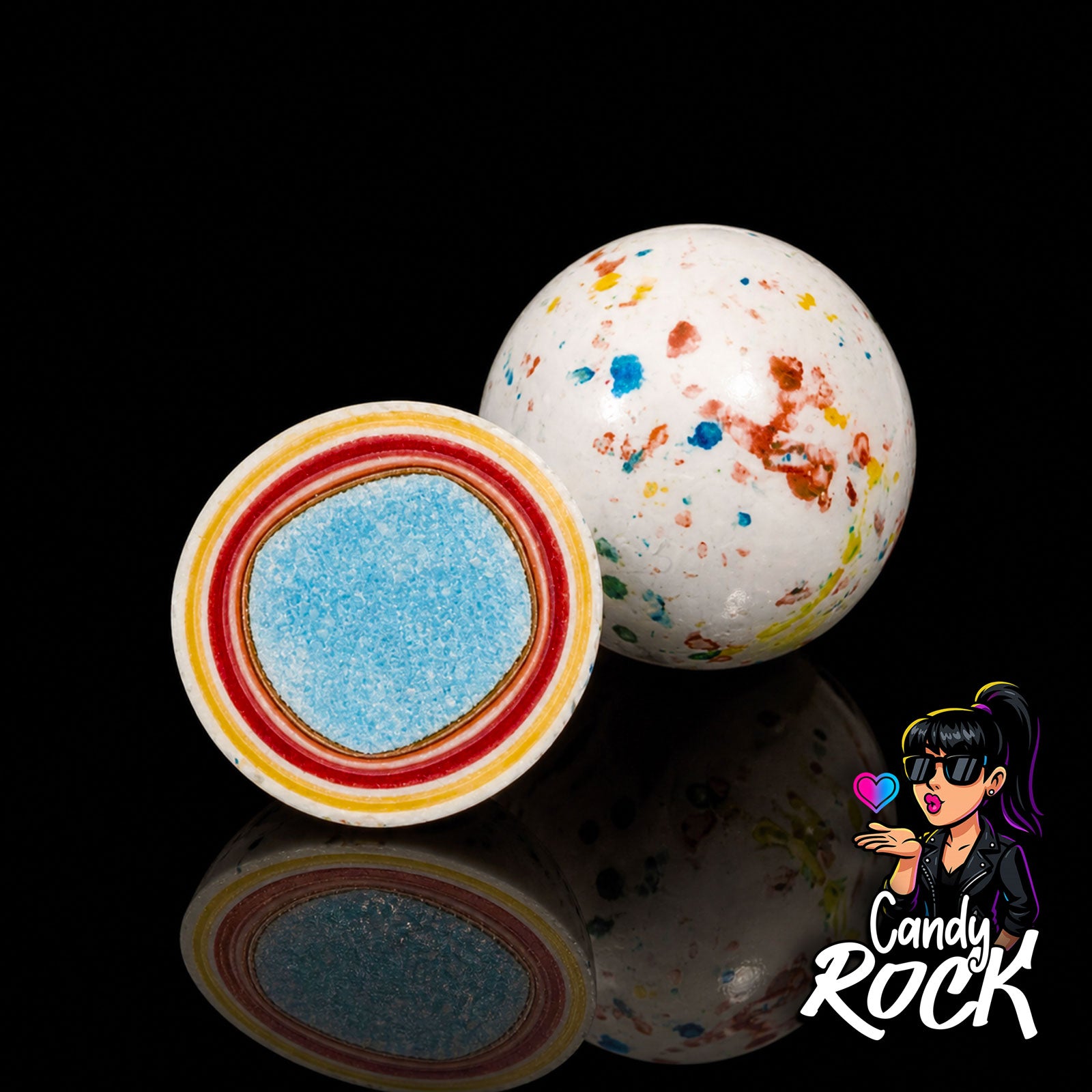 Bonbon Dur Mammouth Ball Jawbreaker XXL – Cœur Chewing-Gum – Brabo