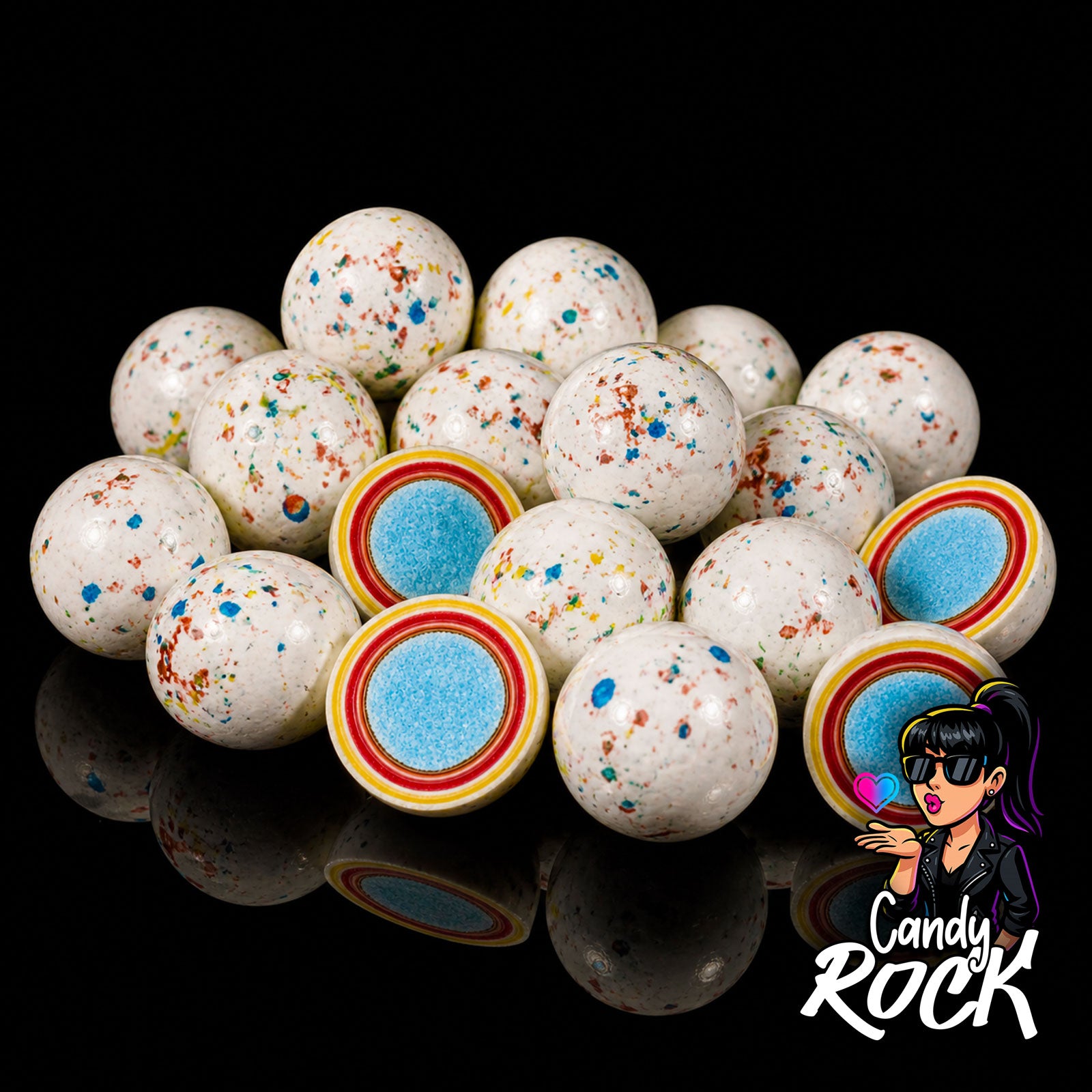 Bonbon Dur Mammouth Ball Jawbreaker XXL – Cœur Chewing-Gum – Brabo