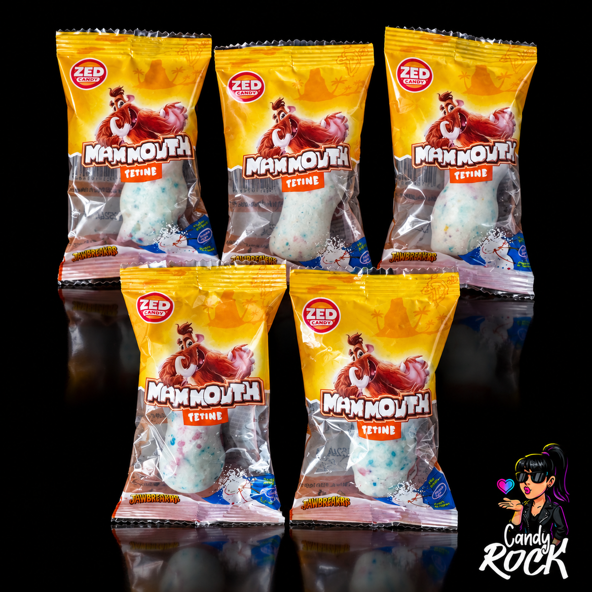 Bonbon Dur Mammouth Tétine Jawbreaker – Chewing-Gum – Zed Candy - Lot de 5 pieces