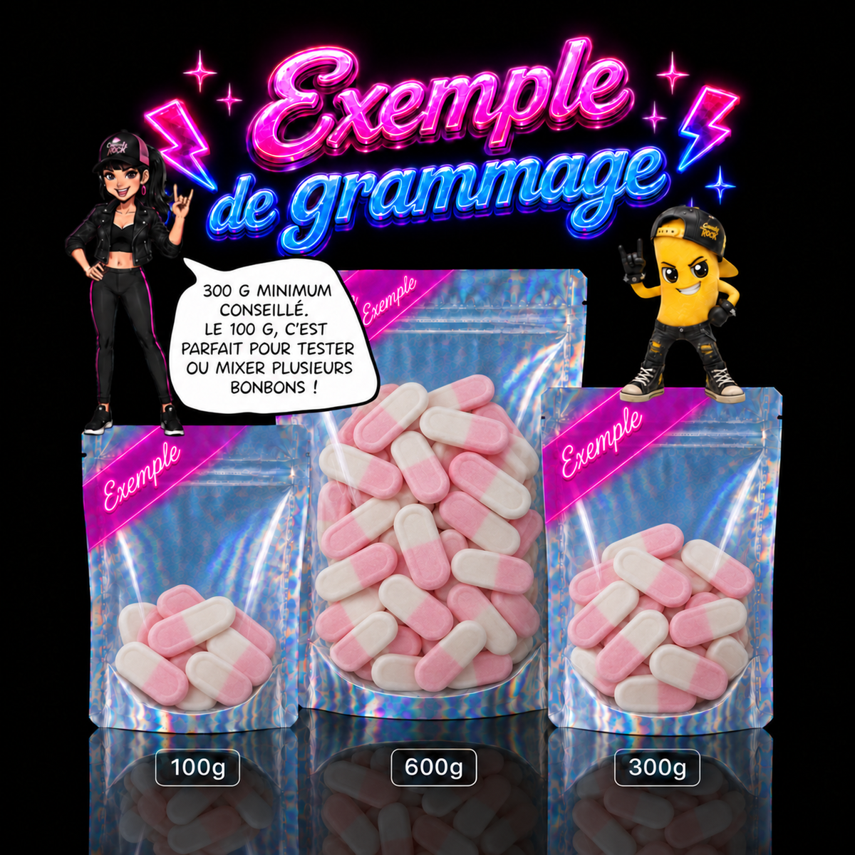Bonbons Vegan Briquettes Fraise Lisses – Frisia