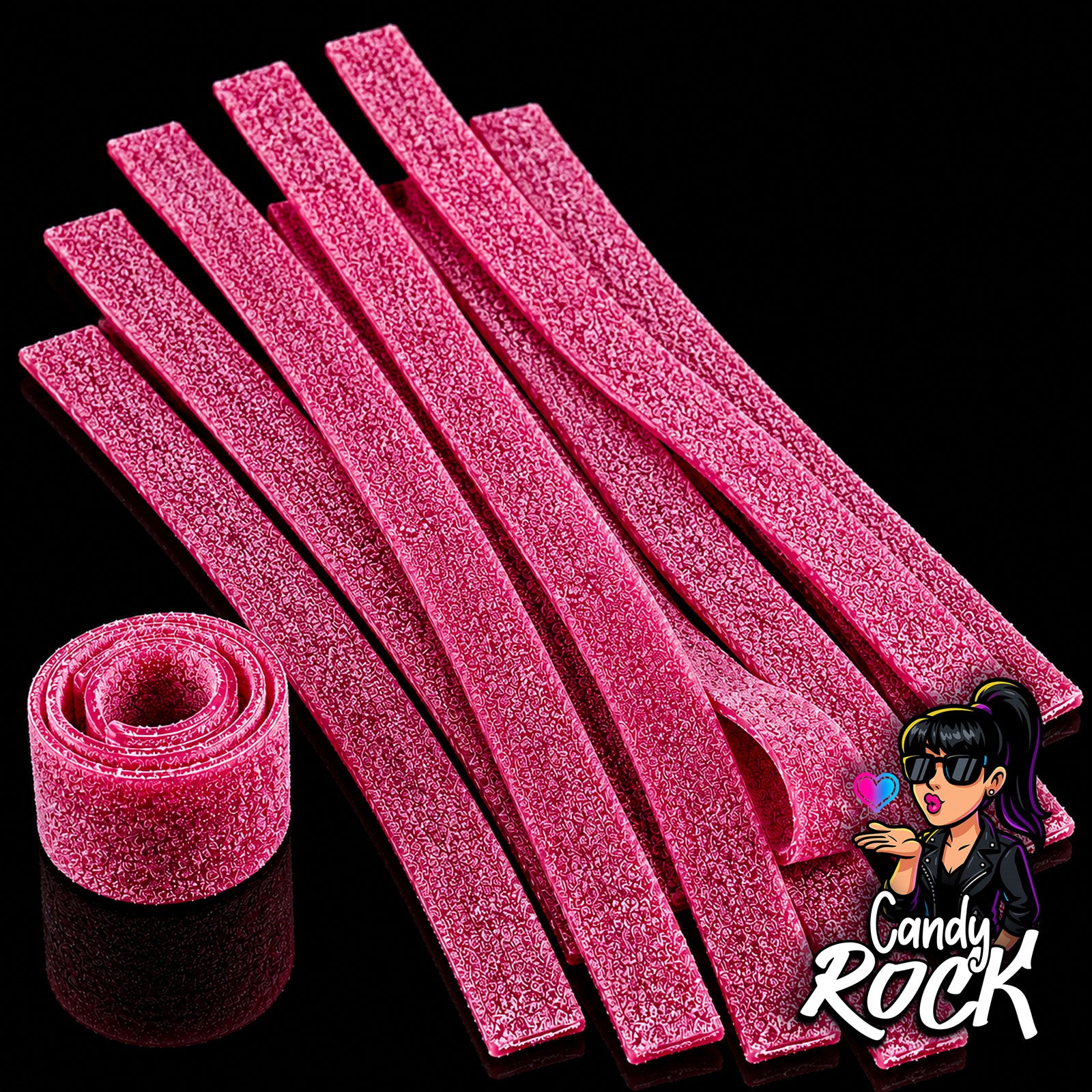 Bonbons Ceintures Fraise Réglisse Acidulées – Fini