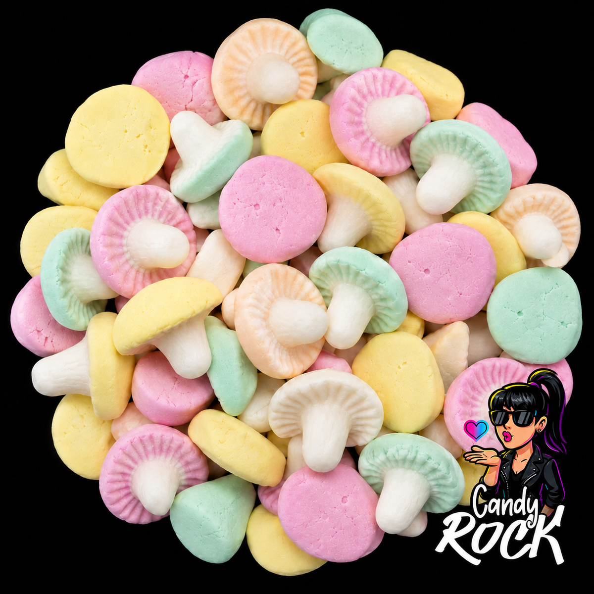 Bonbons Champignons Lisses Multicolores – Frisia
