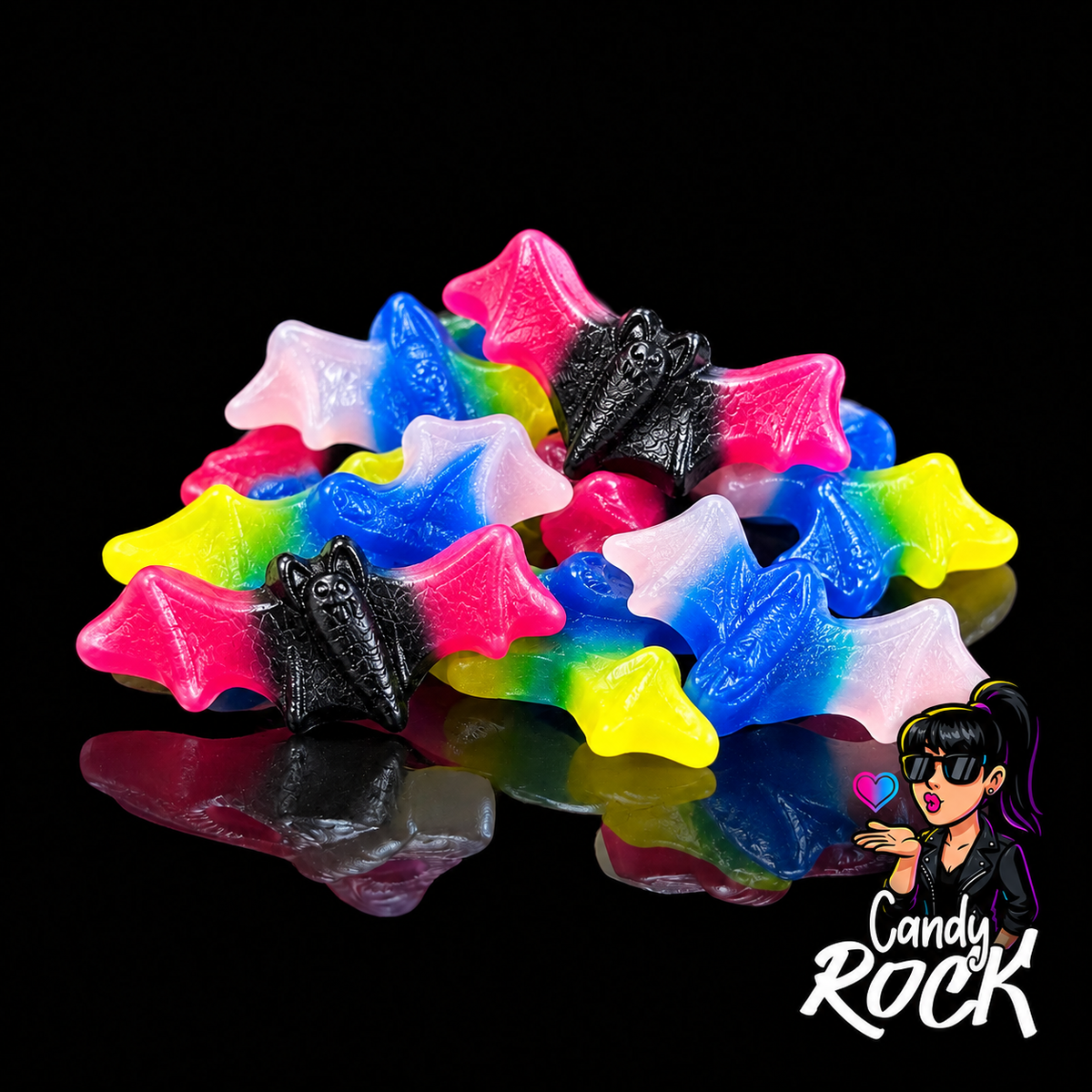 Bonbons Chauves-Souris Lisses Multicolores – Frisia