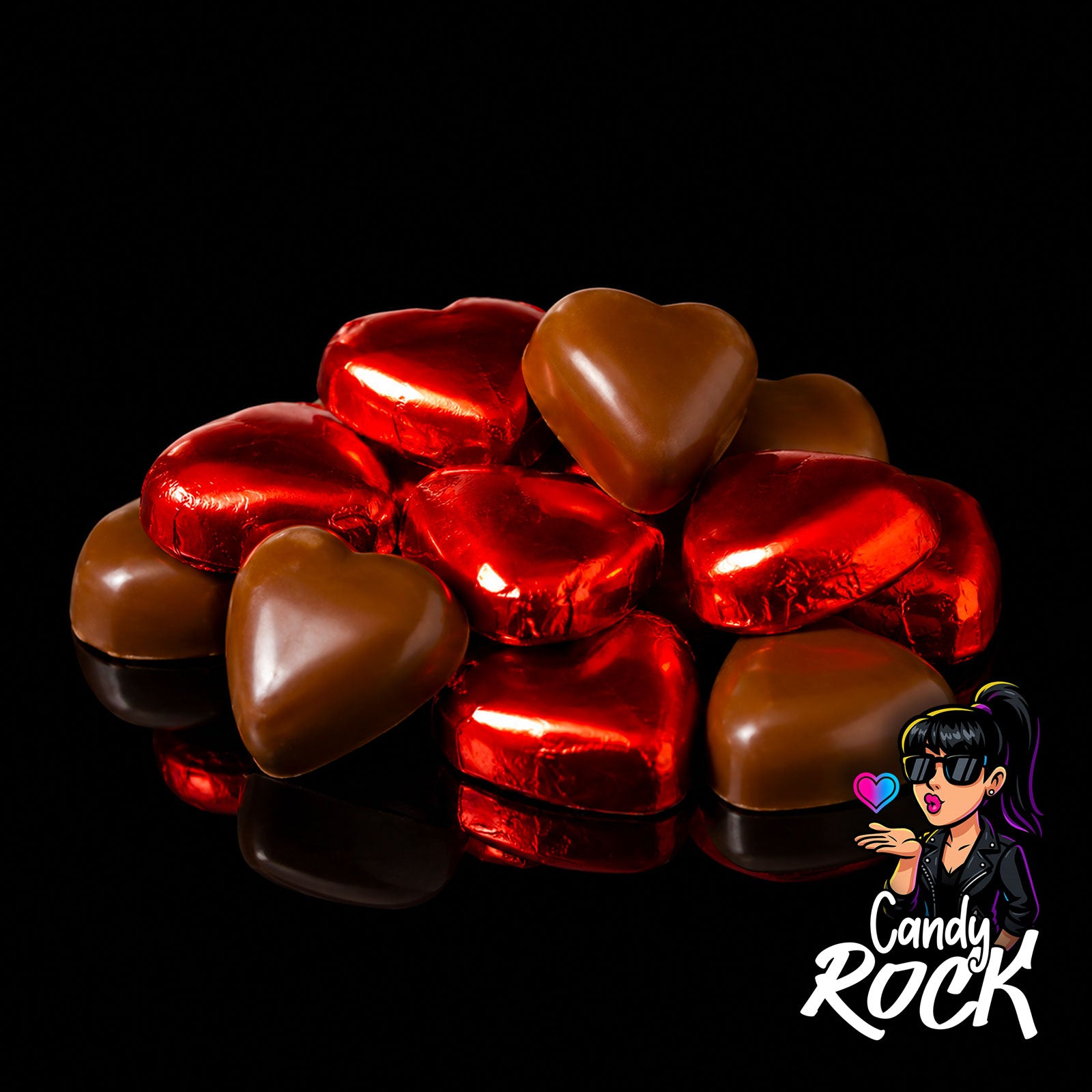10 Bonbons Coeurs en Chocolat au Lait Fourrés à la Crème – Interdulces