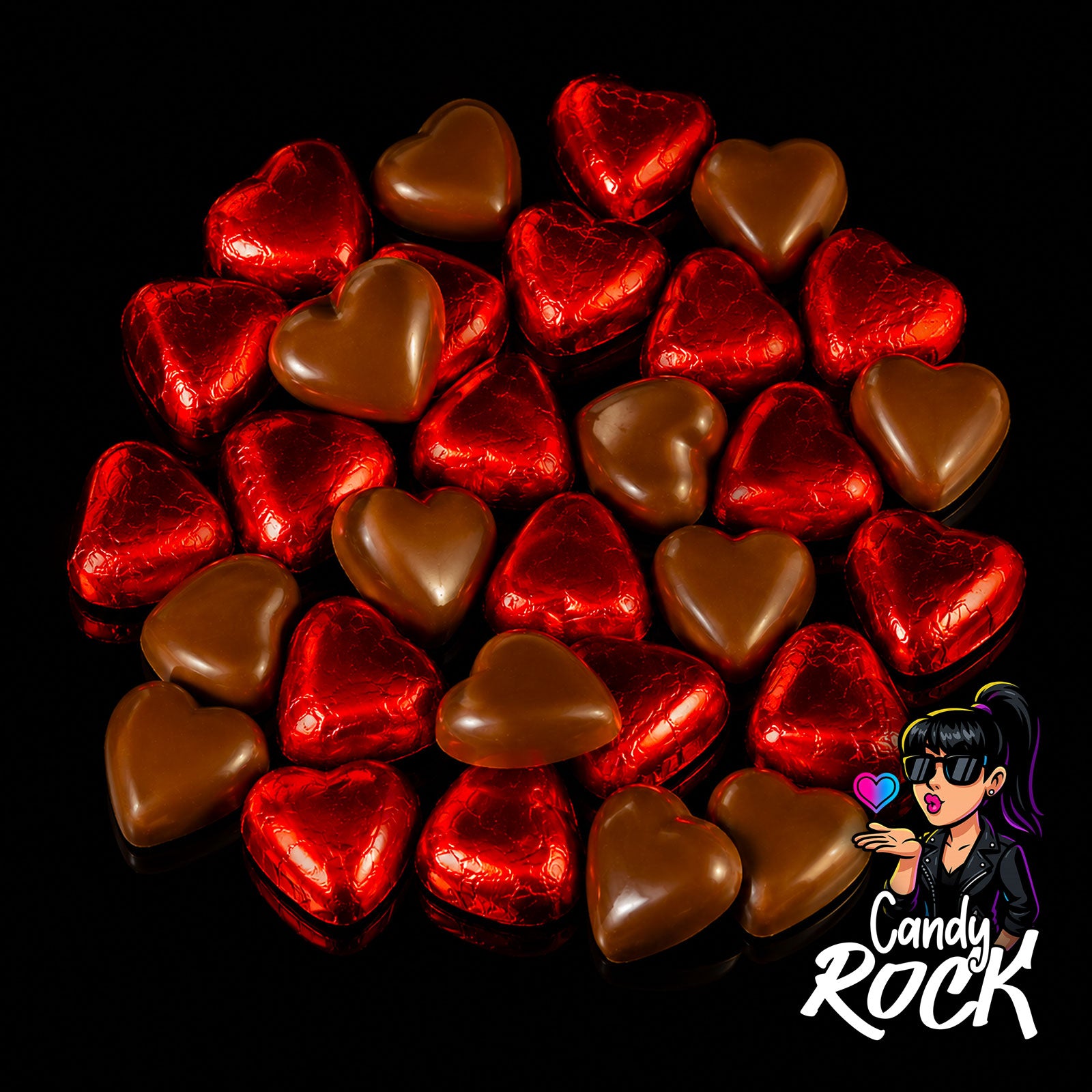 10 Bonbons Coeurs en Chocolat au Lait Fourrés à la Crème – Interdulces