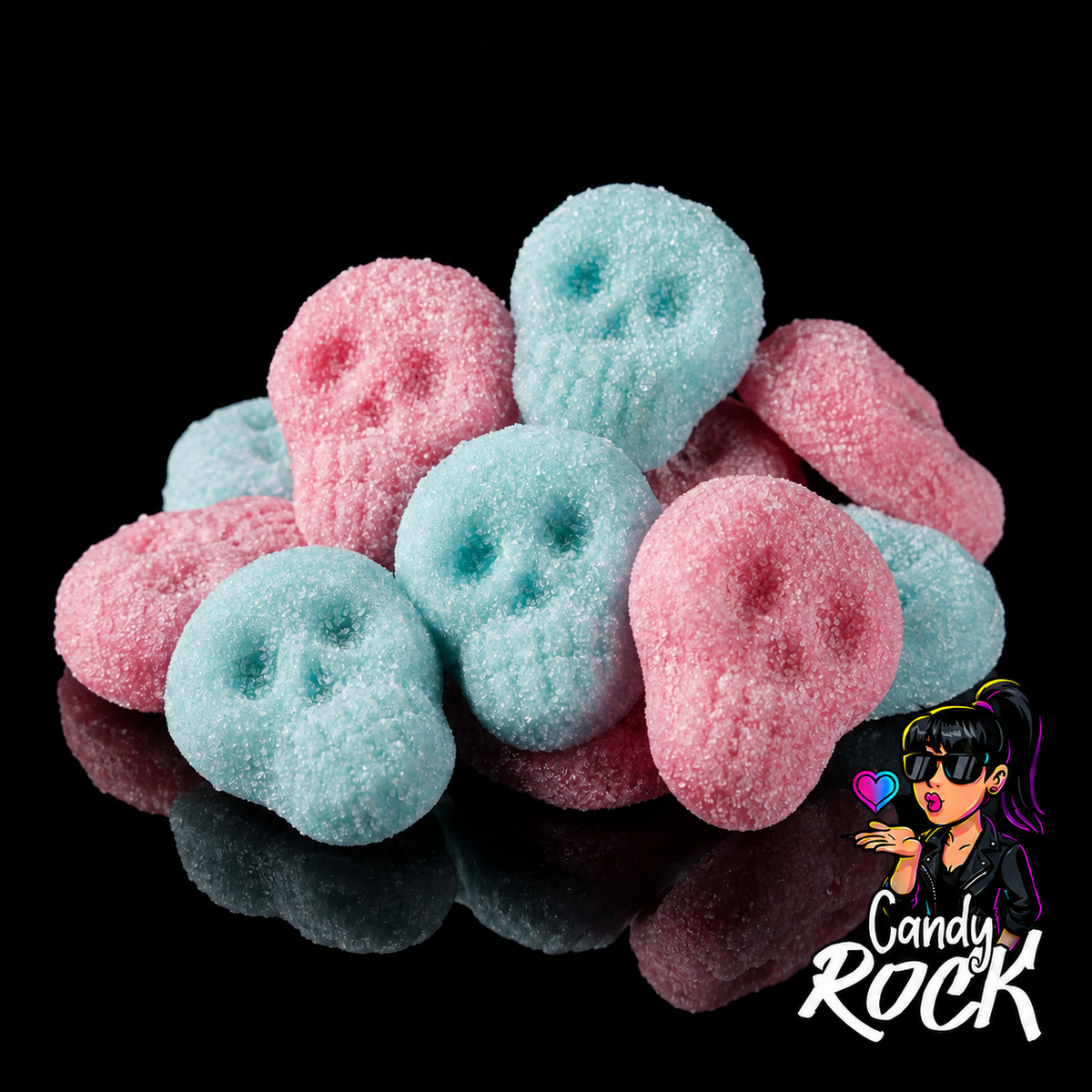 Bonbons Vegan Crânes Bubble Gum Acidulés – Frisia