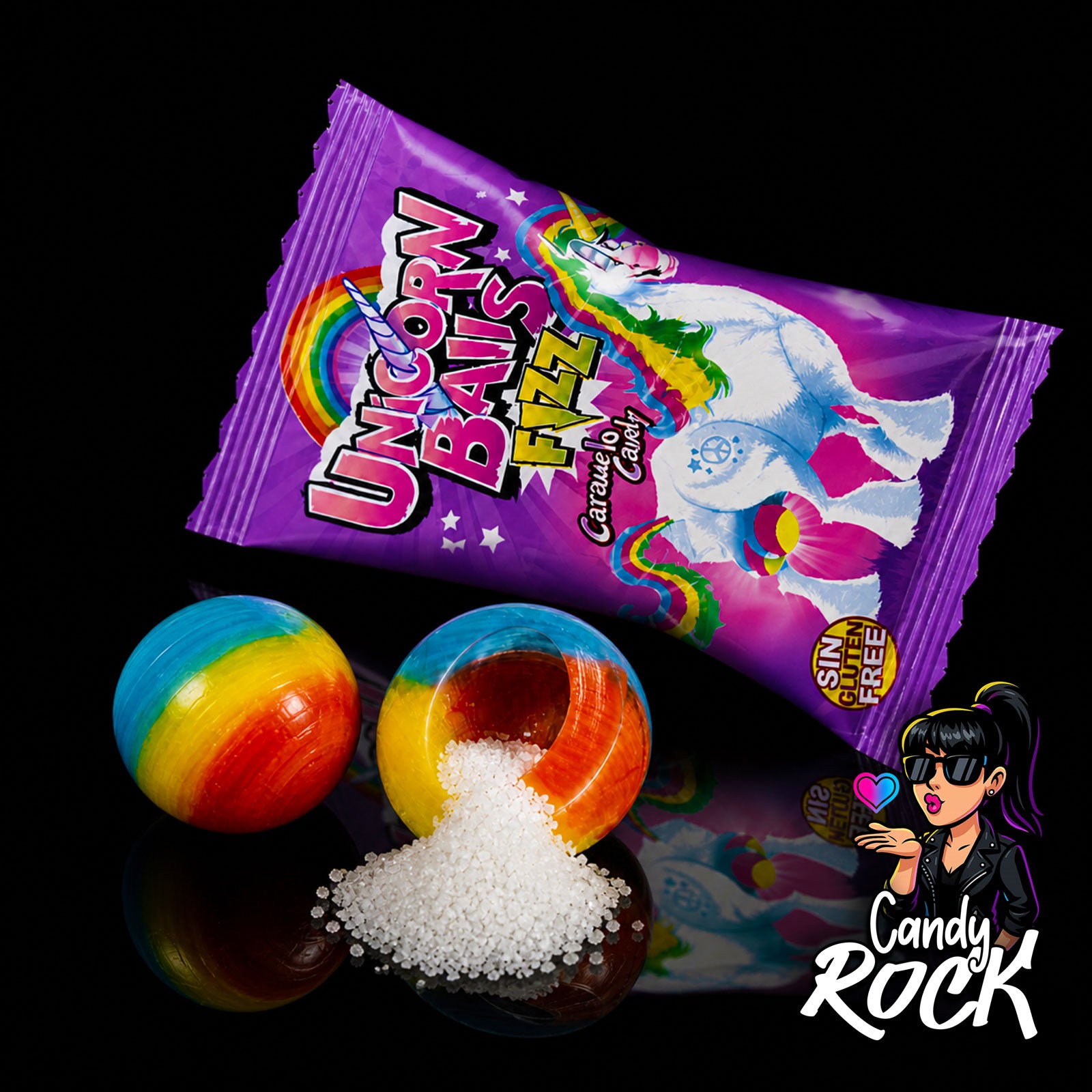 10 Bonbons Durs Acidulés Licorne Balls Fizz – Fini