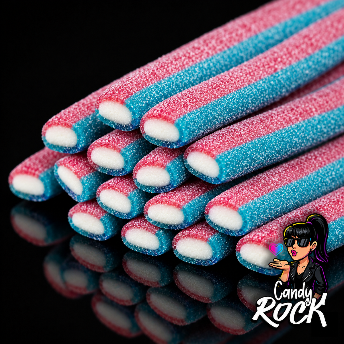 Bonbons Jumbo Sticks Fraise Framboise Acidulés – Fini
