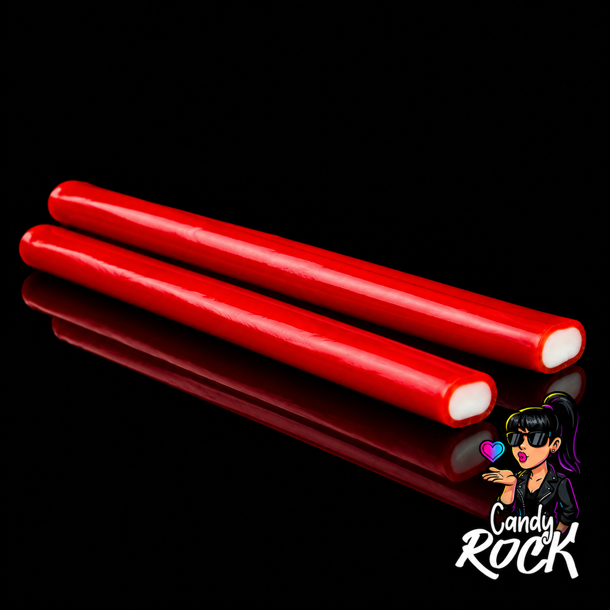Bonbons Jumbo Sticks Rouges Lisses Fraise – Jake