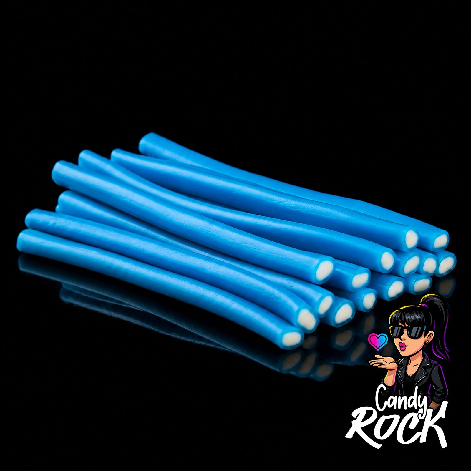 Bonbons Jumbo Sticks Bleus Lisses – Colorant Langue – Jake