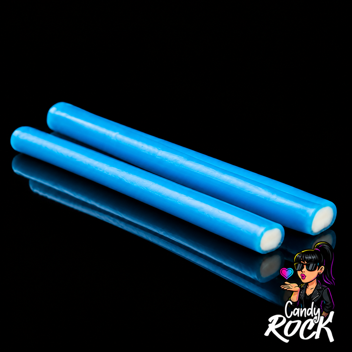 Bonbons Jumbo Sticks Bleus Lisses – Colorant Langue – Jake