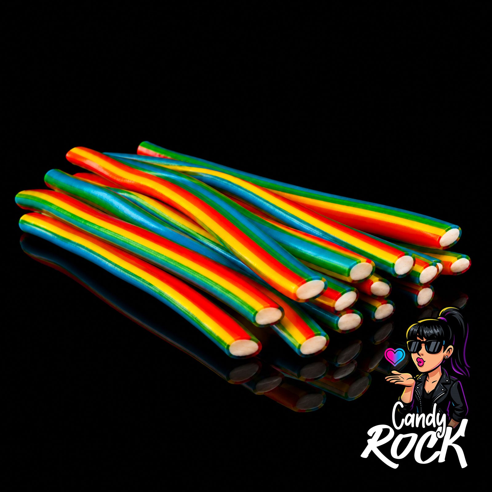 Bonbons Jumbo Sticks Twist Tutti Frutti – Lisses & Multicolores – Damel