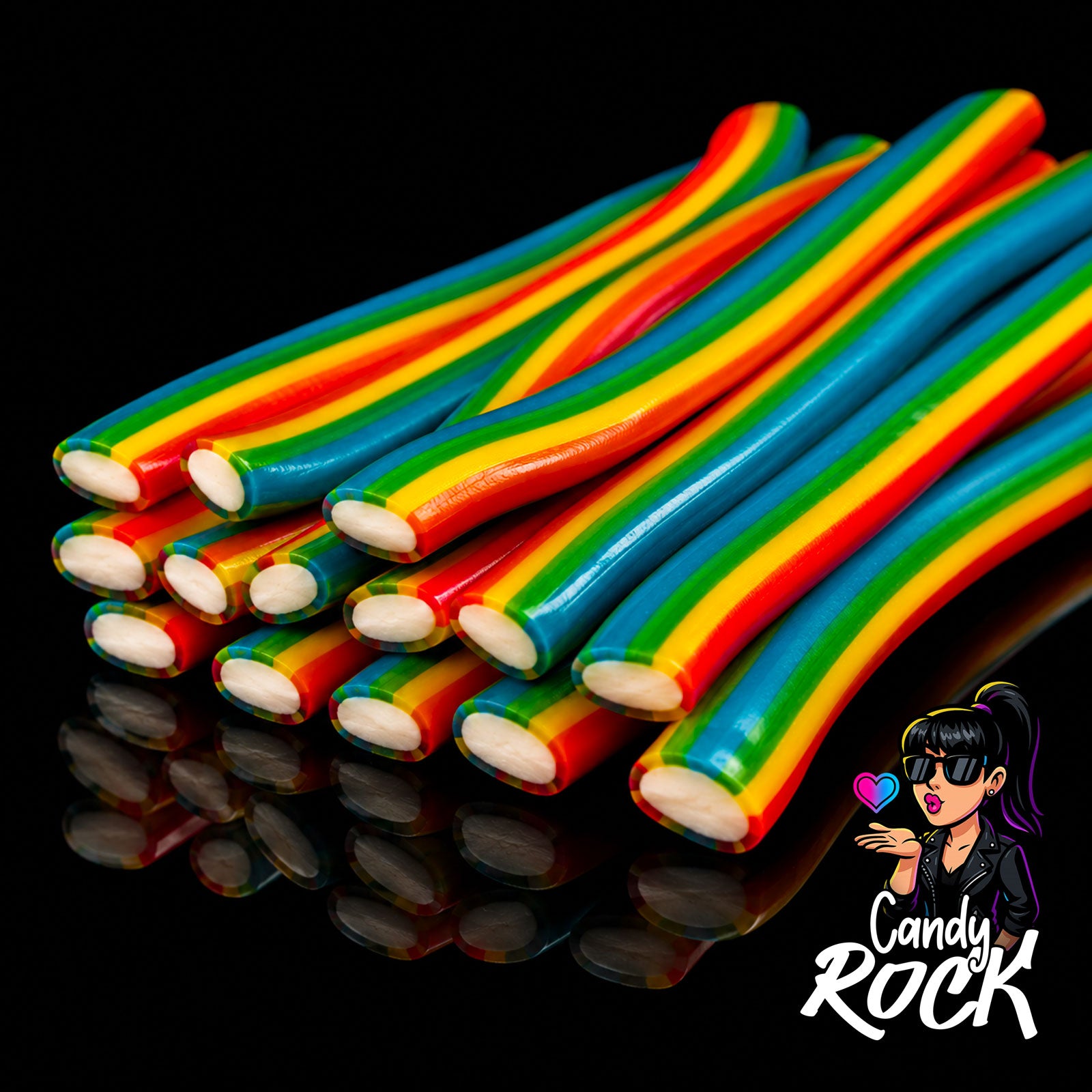 Bonbons Jumbo Sticks Twist Tutti Frutti – Lisses & Multicolores – Damel