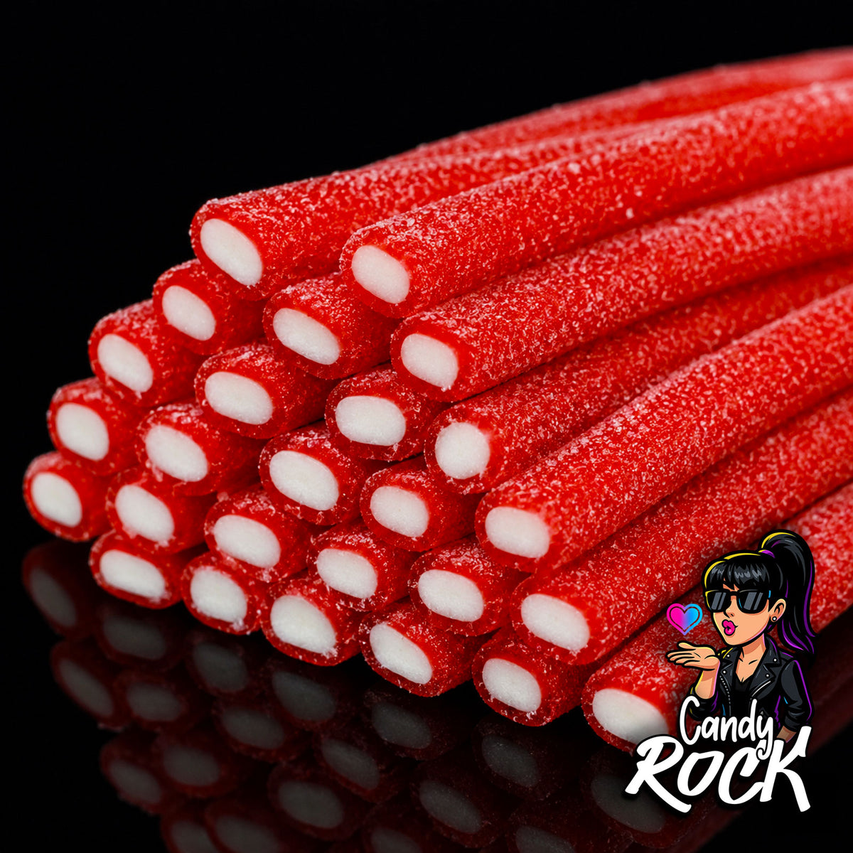 Bonbons Jumbo Sticks Fraise Rouges Acidulés – Fini
