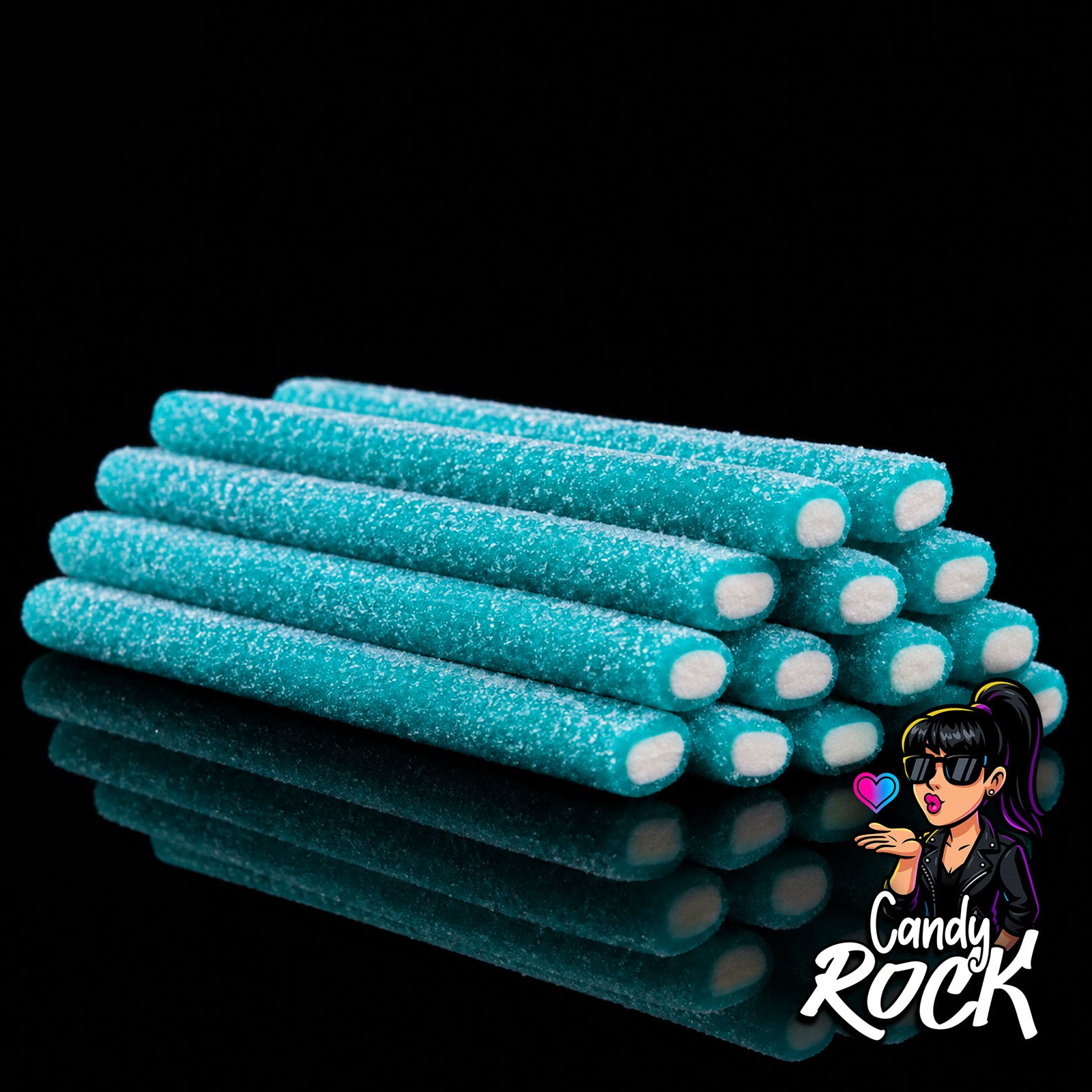 Bonbons Jumbo Sticks Framboise Bleus Acidulés – Jake