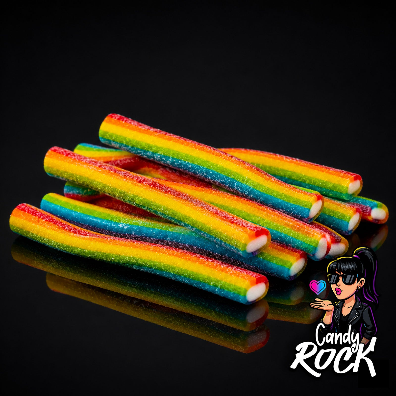 Bonbons Jumbo Sticks Arc-en-Ciel Acidulés – Damel