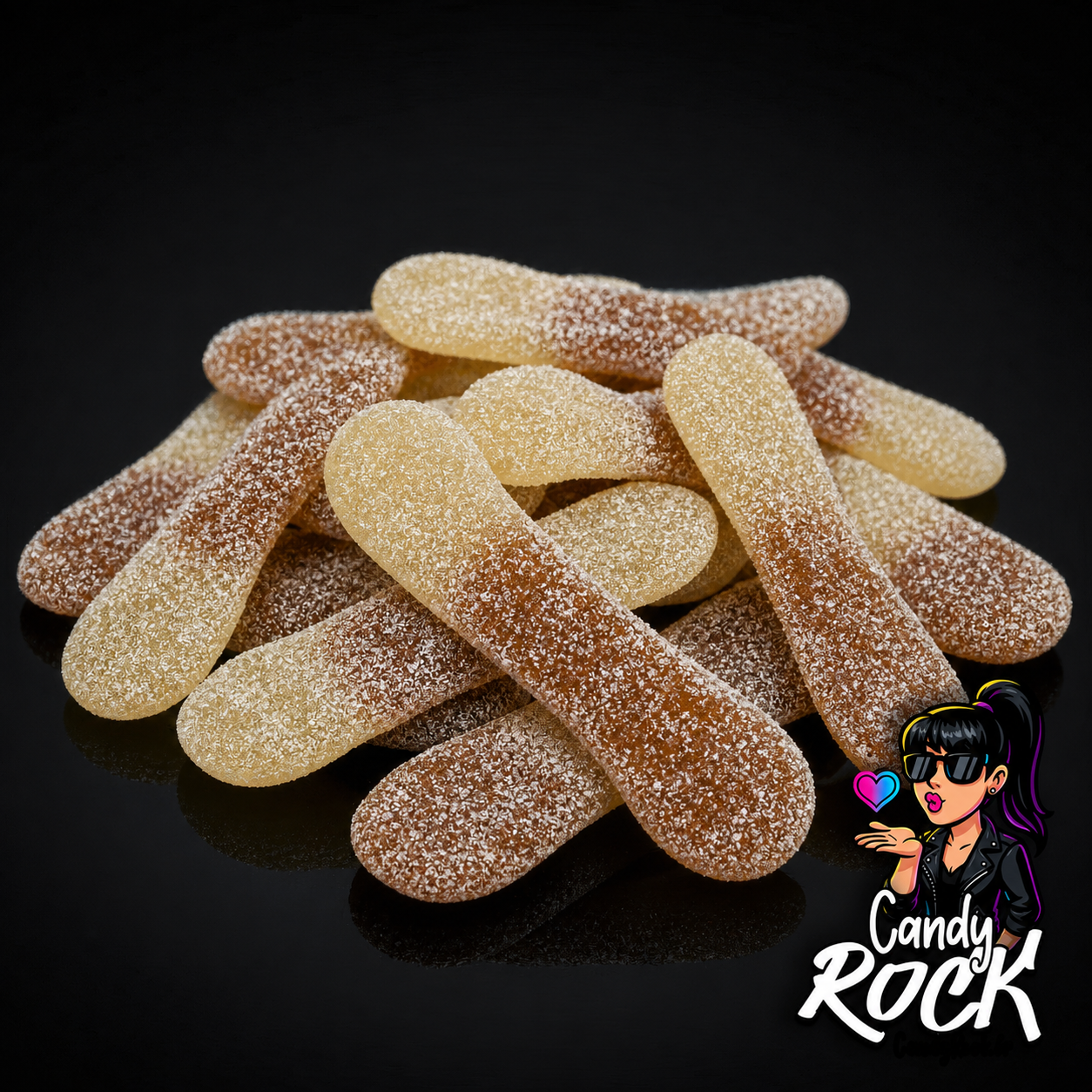 Bonbons Langues de Chat Cola Bicolores Acidulées – Lutti