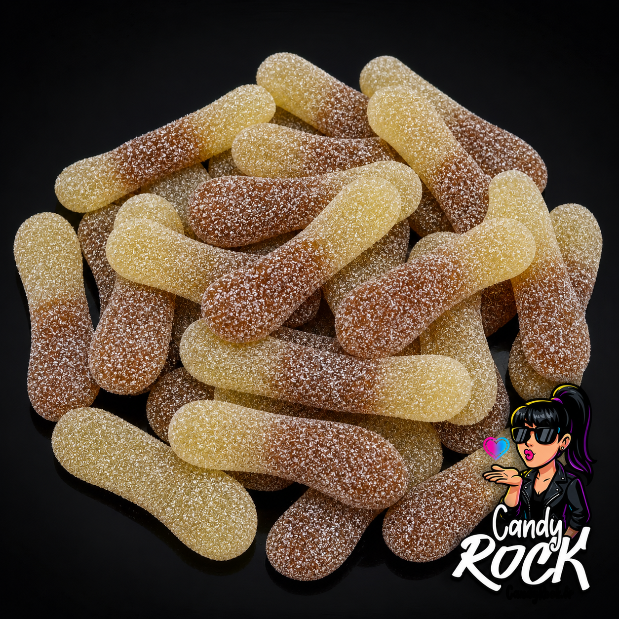 Bonbons Langues de Chat Cola Bicolores Acidulées – Lutti