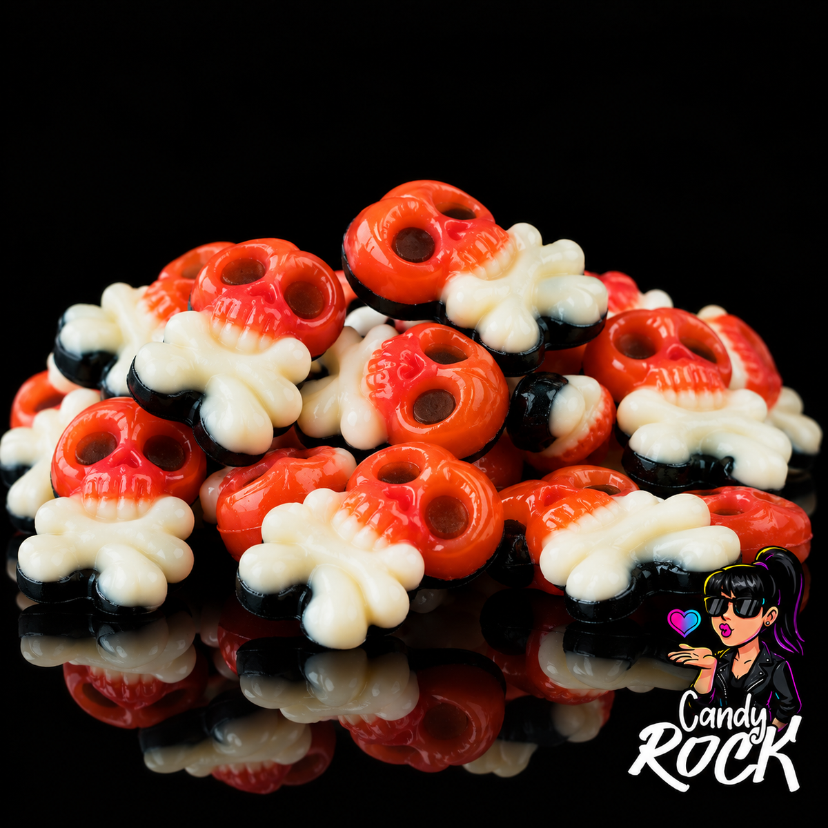 Bonbons Pirates Lisses Orange Noir et Blanc – Vidal