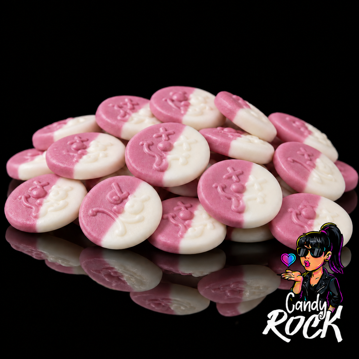 Bonbons Smiley Vanille Framboise Lisses Vegan – Frisia