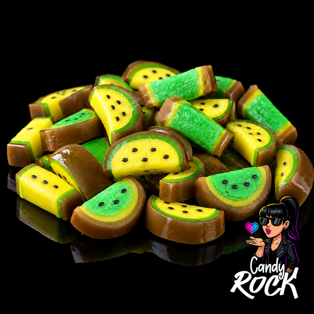 Bonbons Tranches de Kiwi Réglisse Lisses – Vidal