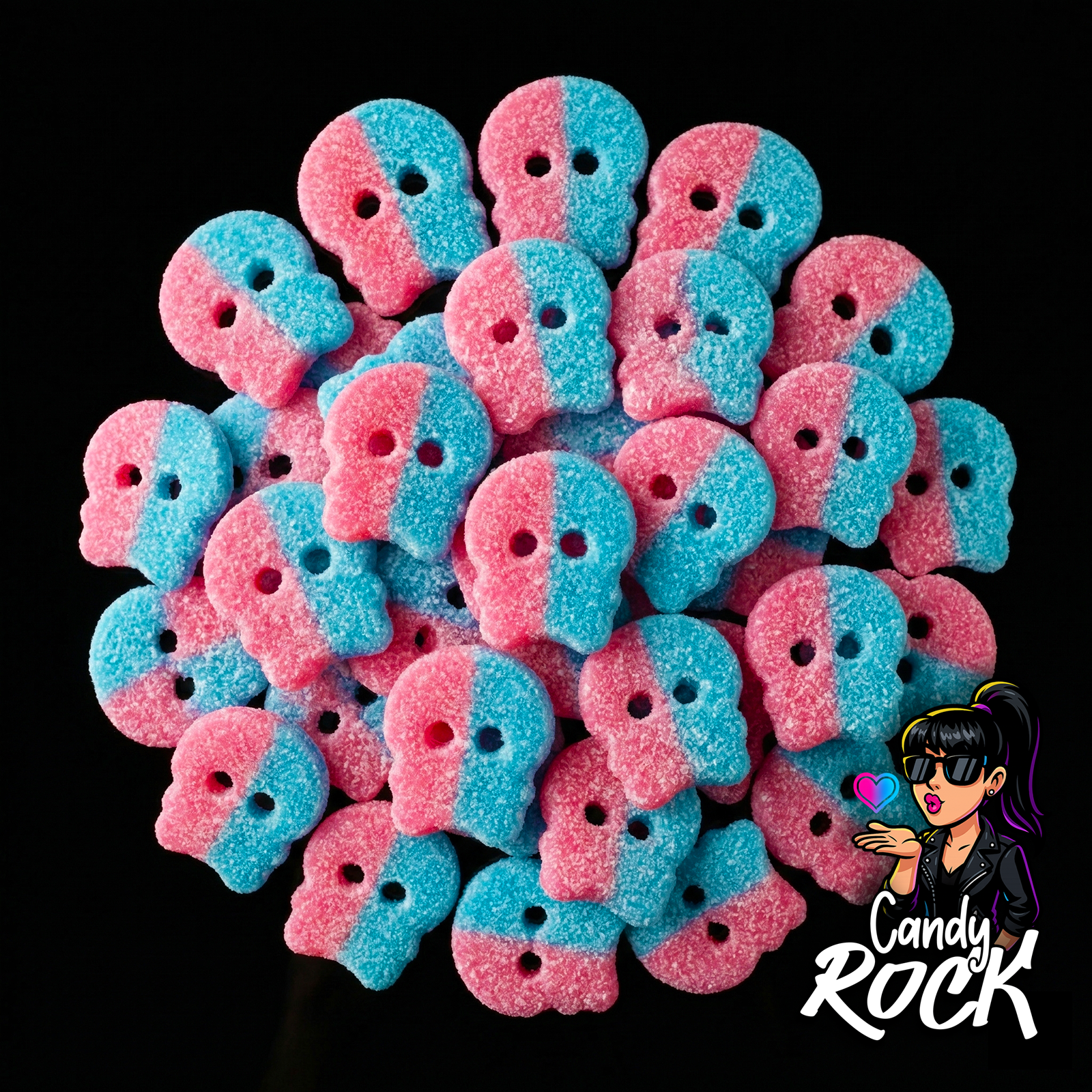 Bonbons vegan suédois Bubs Crânes BubbleGum Acides – Bubs