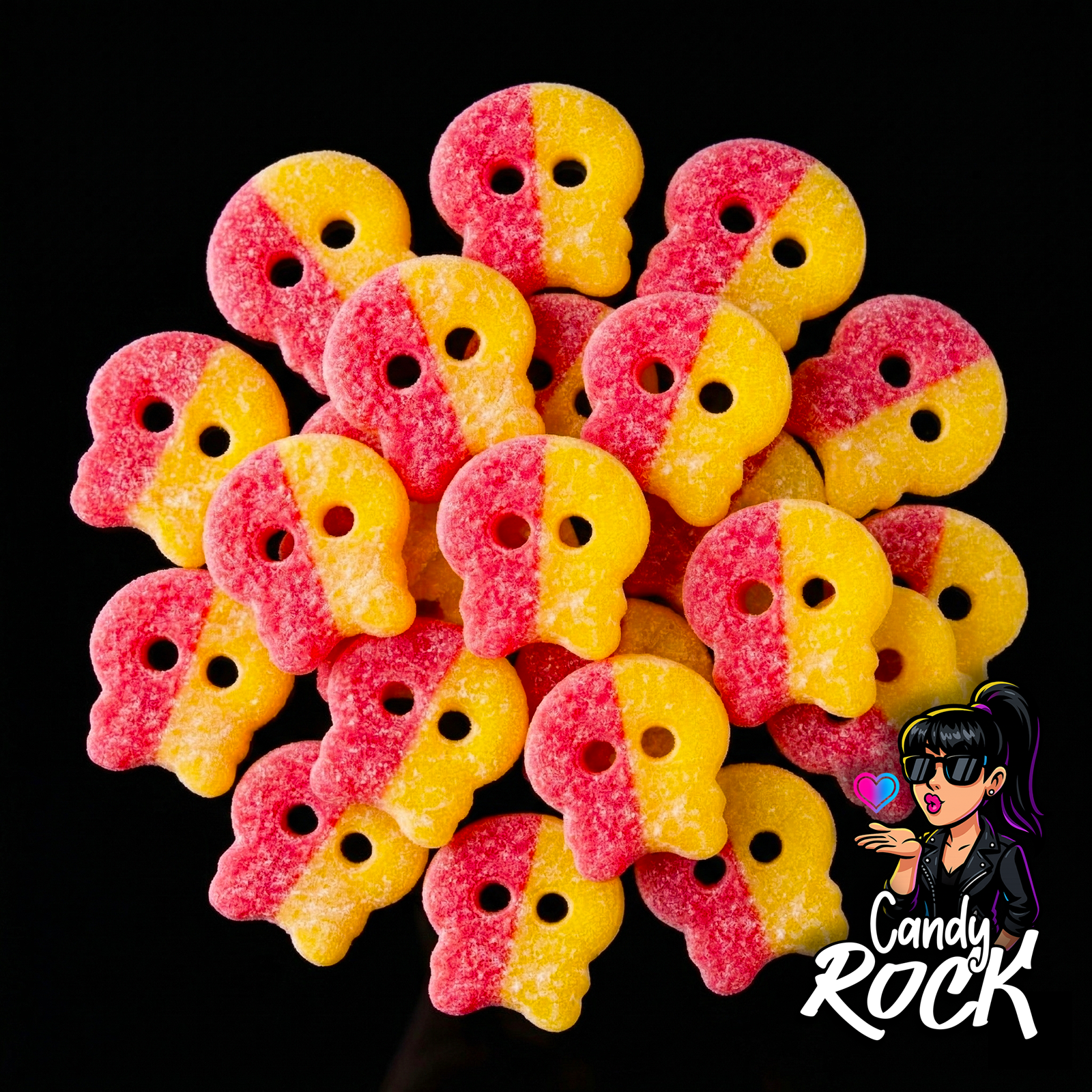 Bonbons vegan suédois Bubs Crânes Citron-Framboise Acides – Bubs