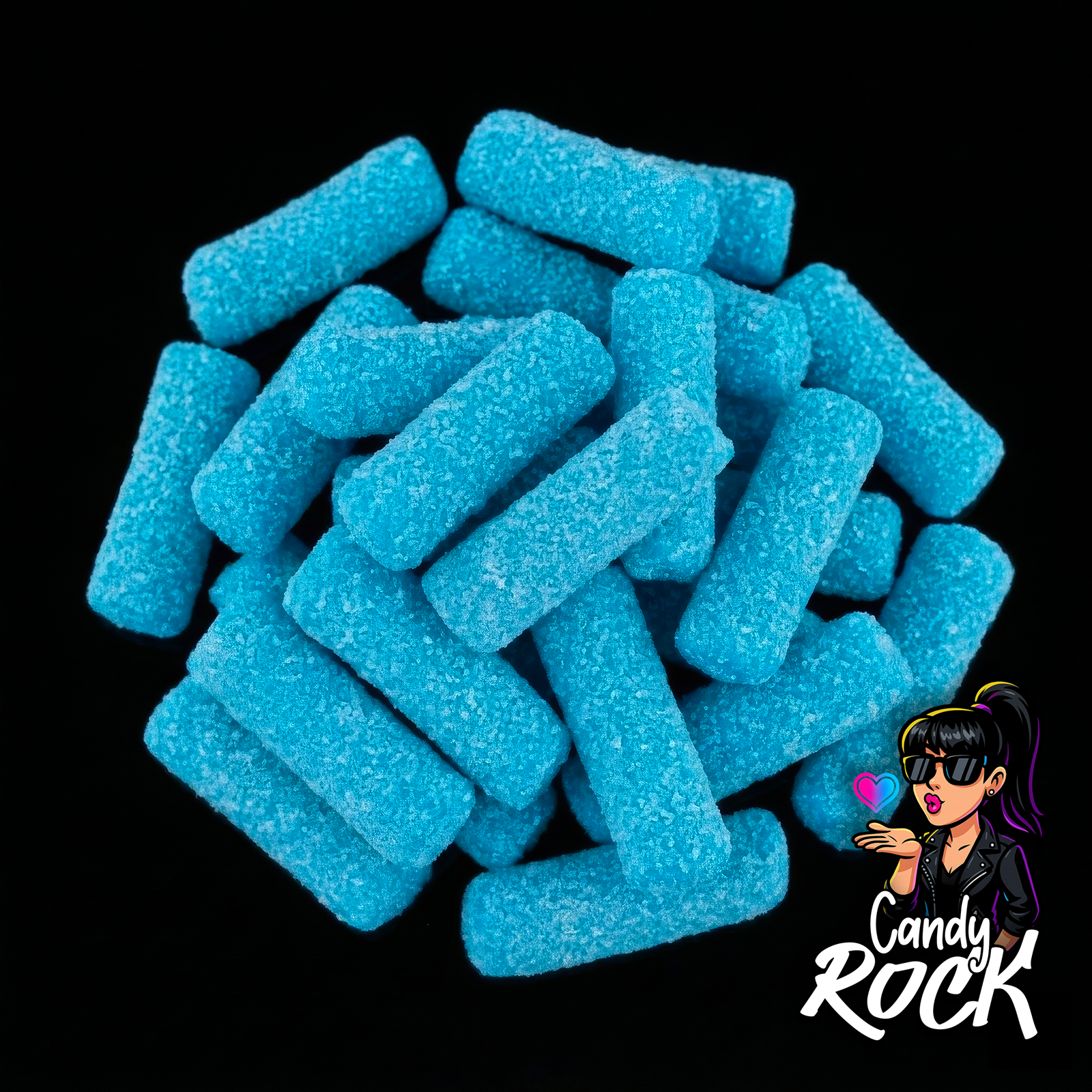 Bonbons acidulés bleus – Hitschies