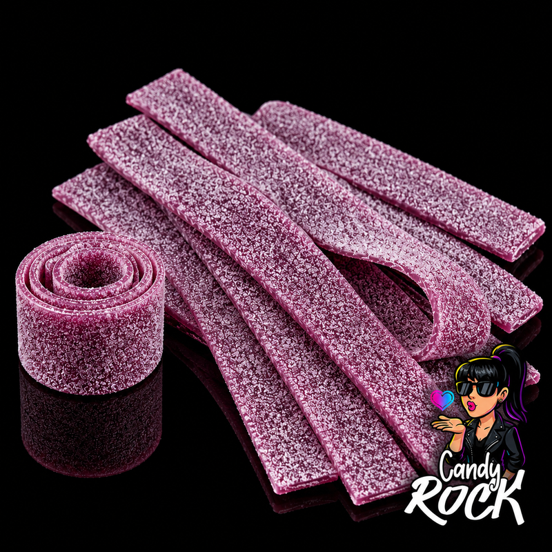 🎸🍇 Bonbons Ceintures Raisin Acidulées Jake : une vague fruitée et acidulée