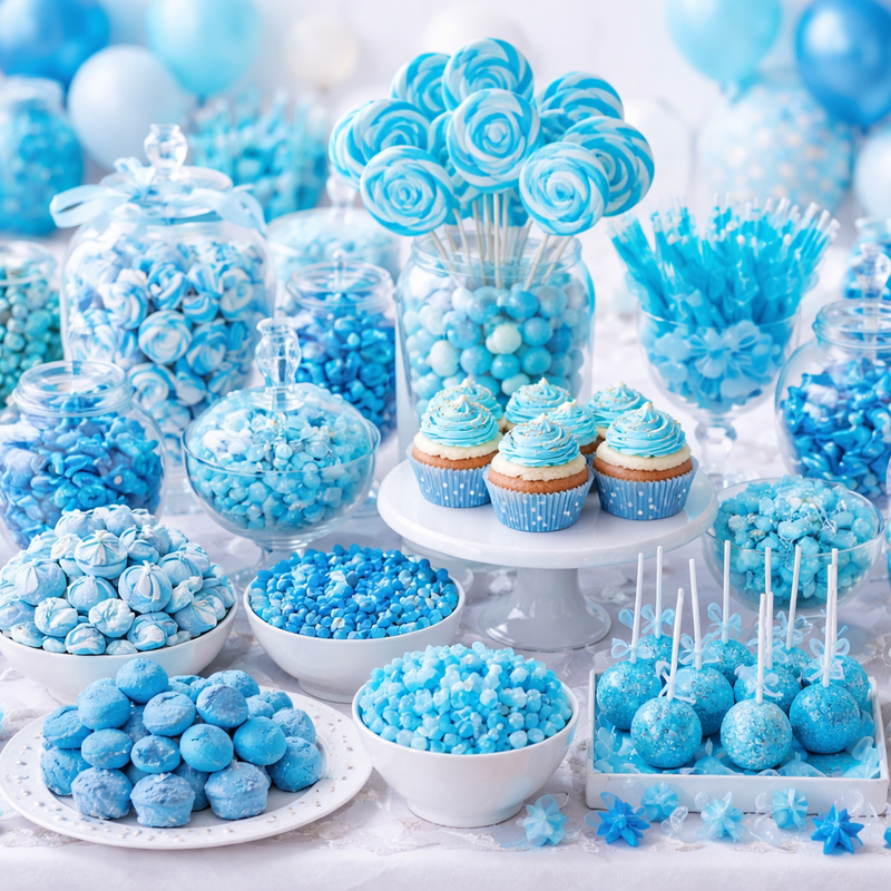 Bonbons Bleus en Vrac : Acidulés, Gélifiés & Candy Bar