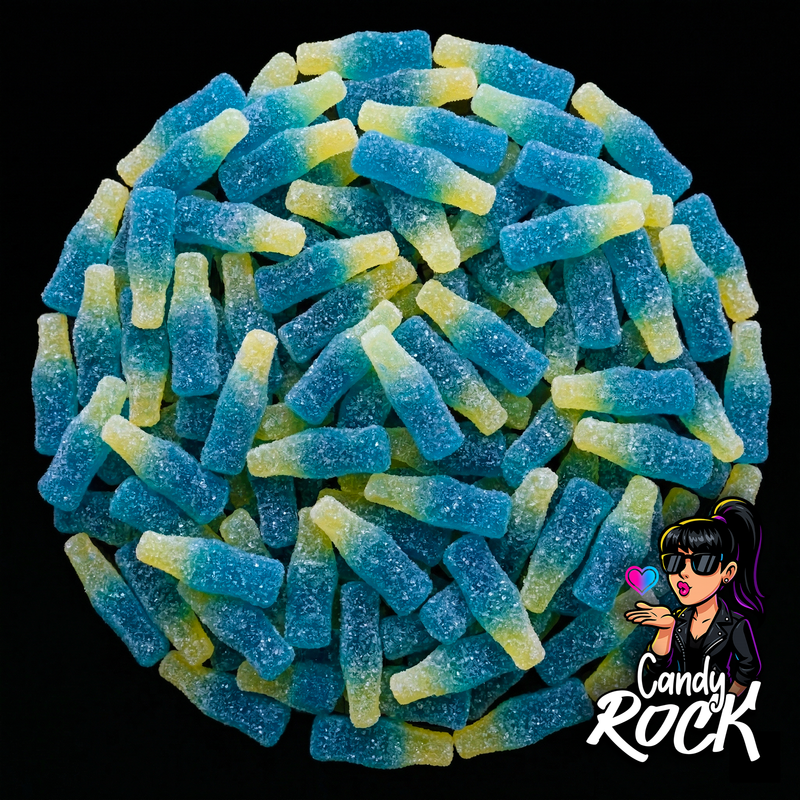🎸 Des bouteilles bleues version framboise & acidulée