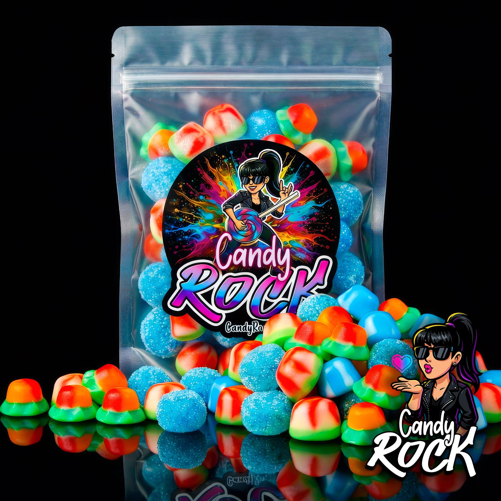 Candy Mix Bleu-Vert – Bonbons Lisses & Sucrés- Dulceplus