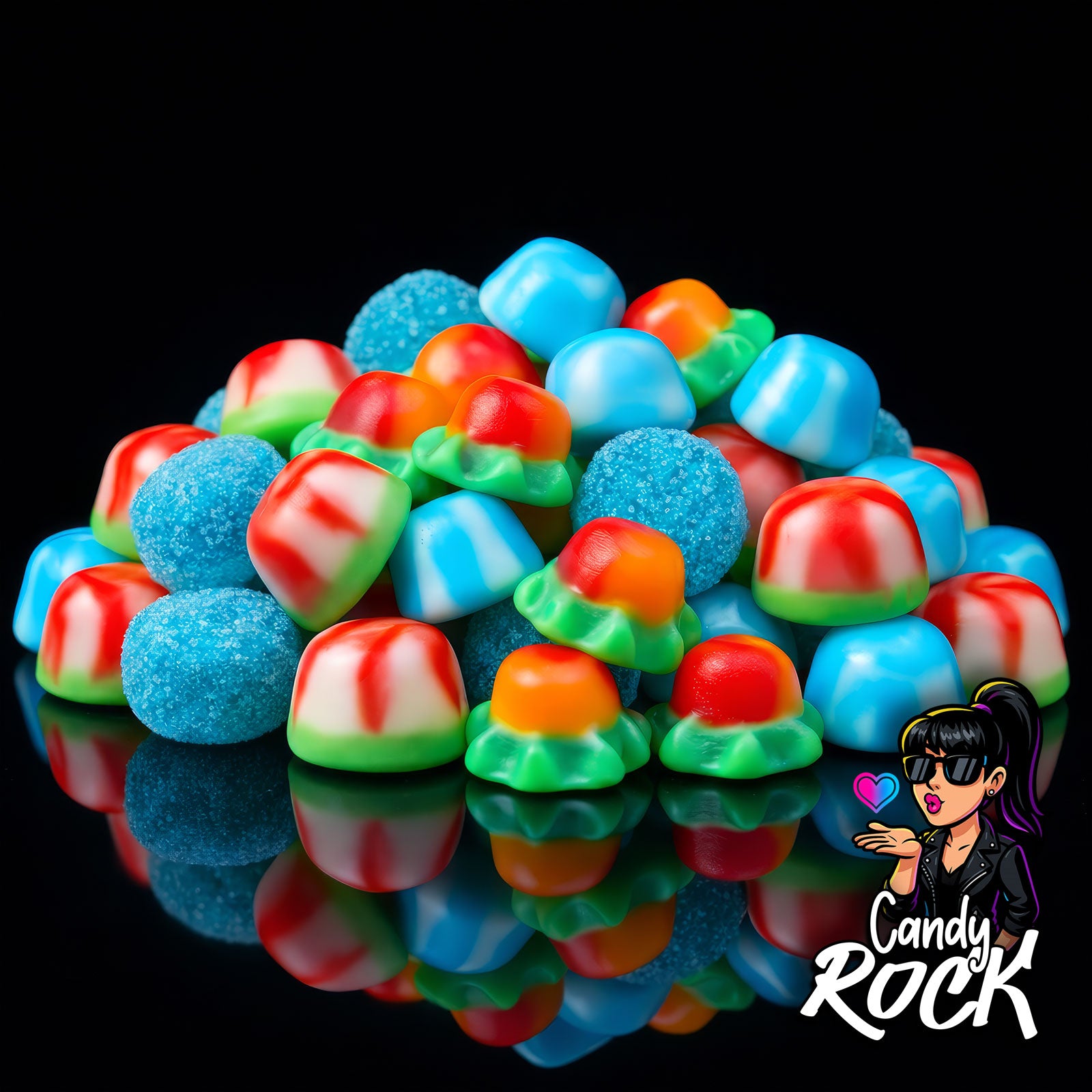 Candy Mix Bleu-Vert – Bonbons Lisses & Sucrés- Dulceplus