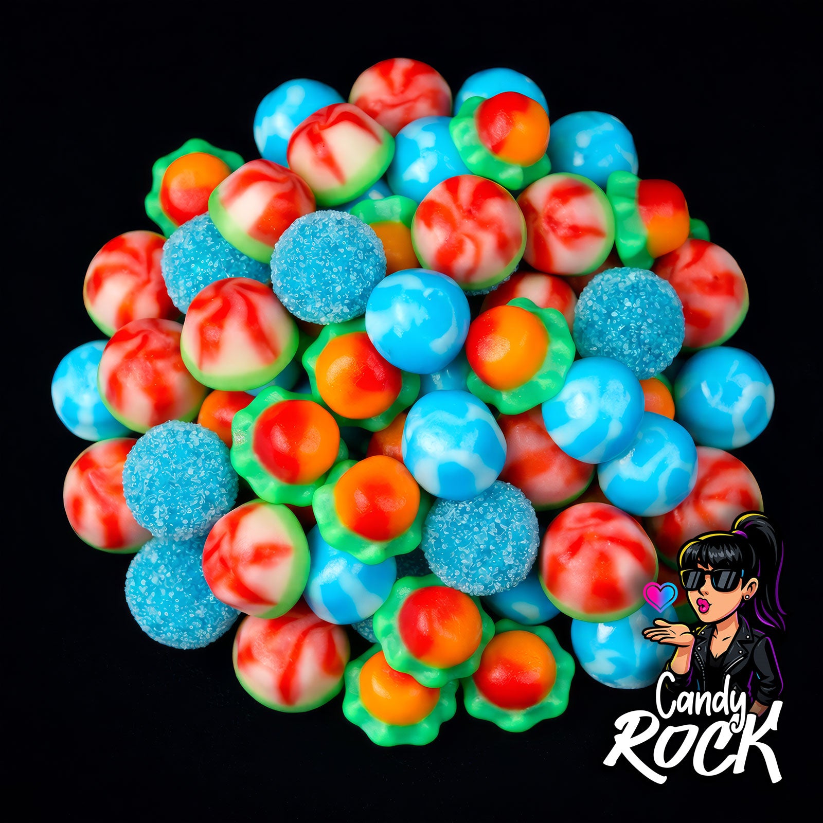 Candy Mix Bleu-Vert – Bonbons Lisses & Sucrés- Dulceplus