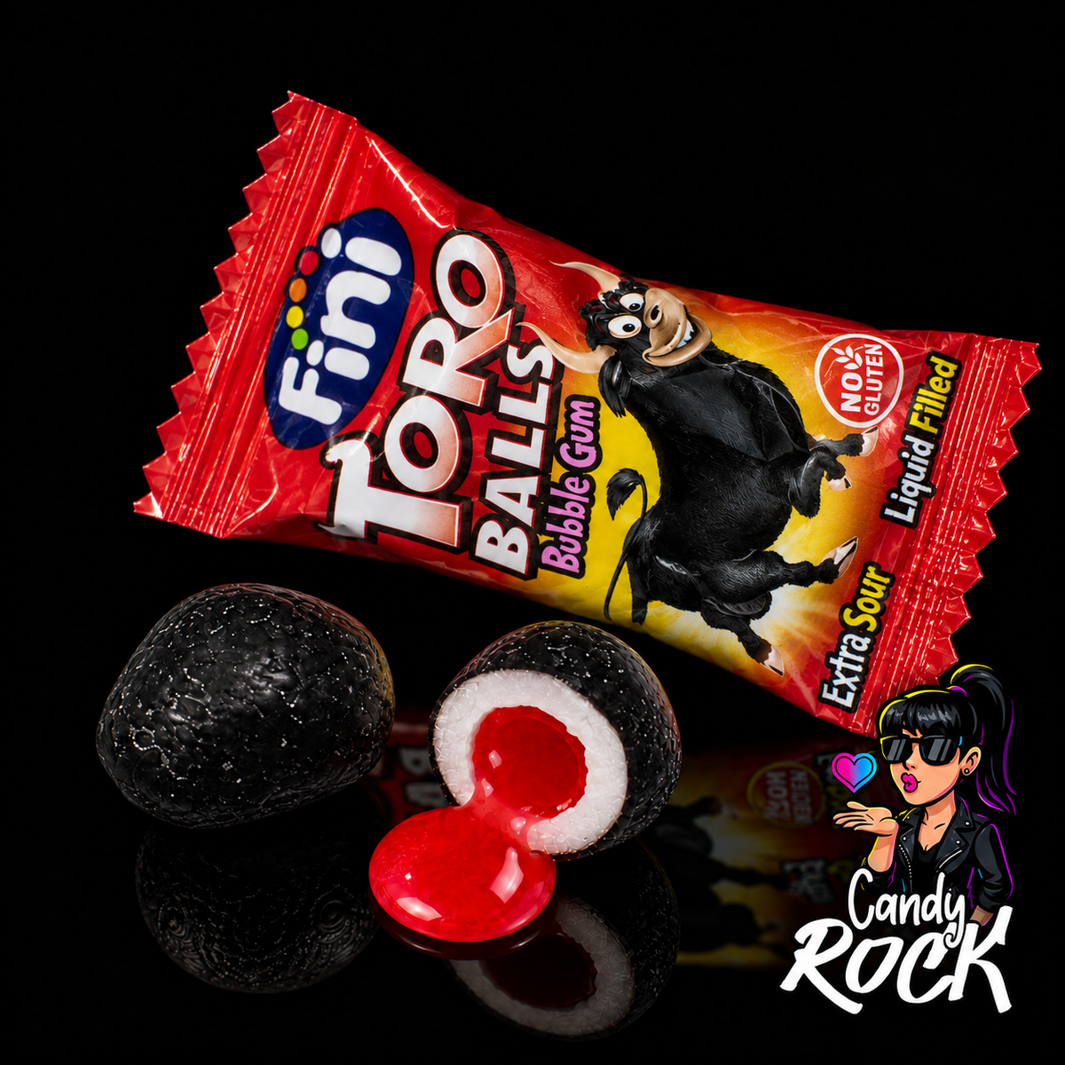 10 x Chewing-Gum Toro Balls Extra Acidulé – Cœur Fraise Liquide – Fini