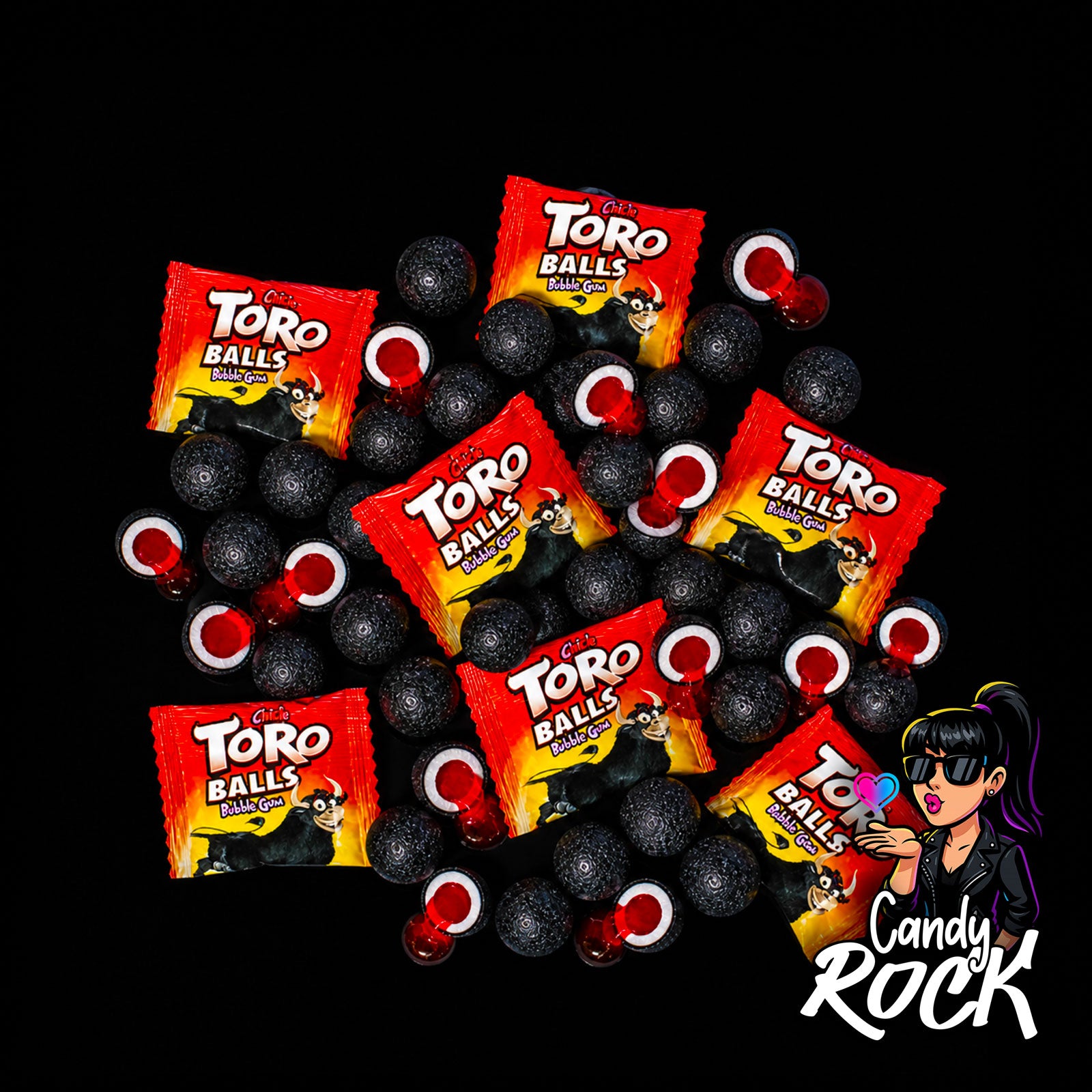 10 x Chewing-Gum Toro Balls Extra Acidulé – Cœur Fraise Liquide – Fini