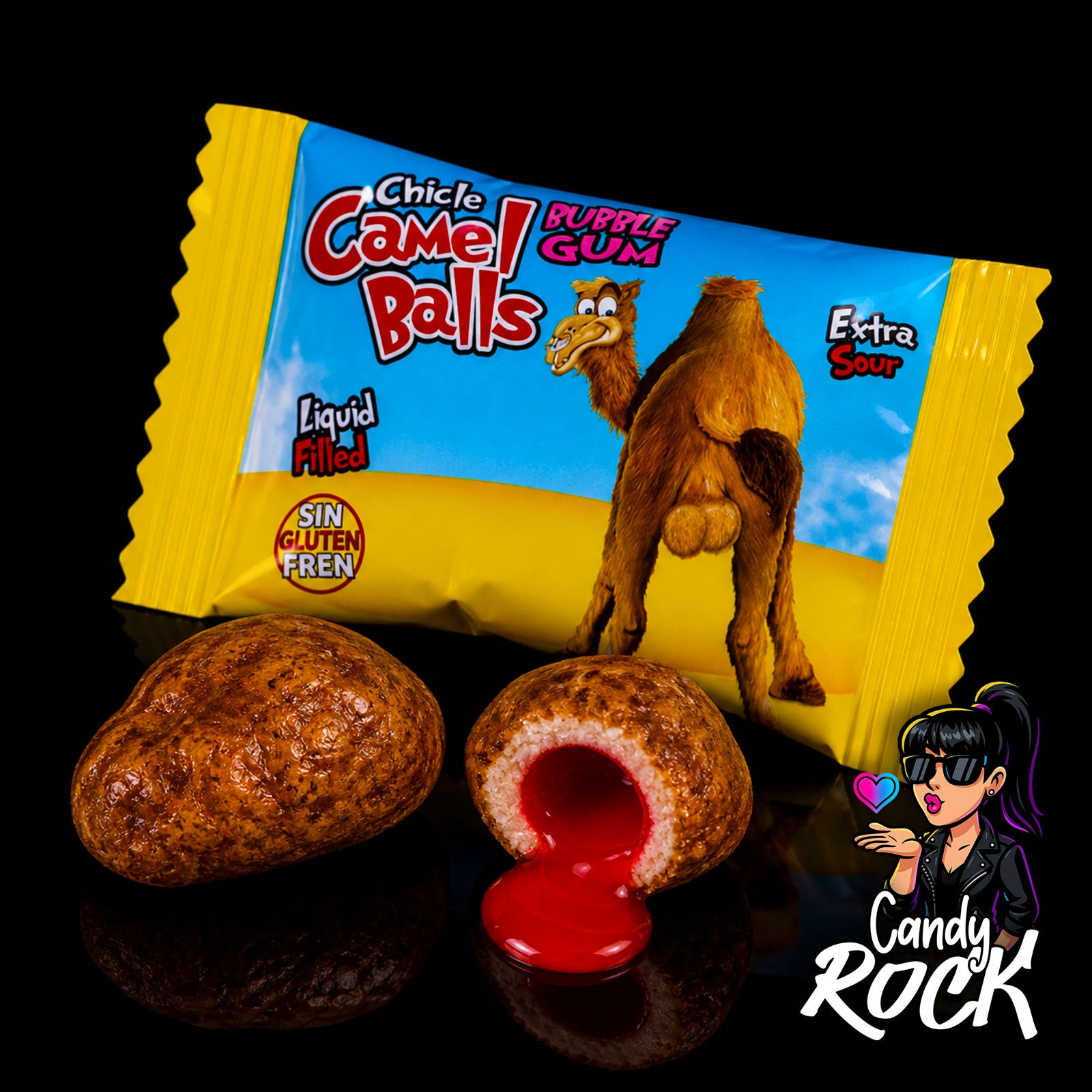 10 Chewing-Gums Camel Balls Extra Acidulés – Cœur Liquide Fruits – Fini