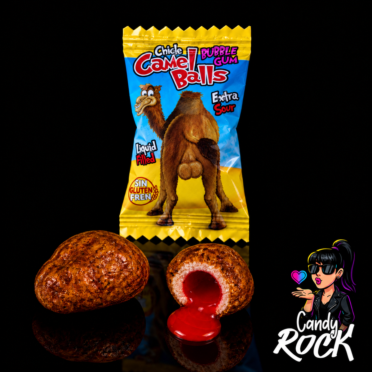 10 Chewing-Gums Camel Balls Extra Acidulés – Cœur Liquide Fruits – Fini