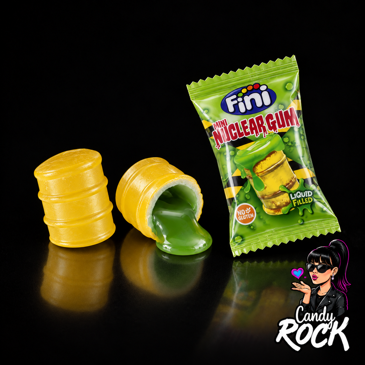 10 Chewing-Gums Mini Nuclear Gum Acidulés Fourrés – Fini