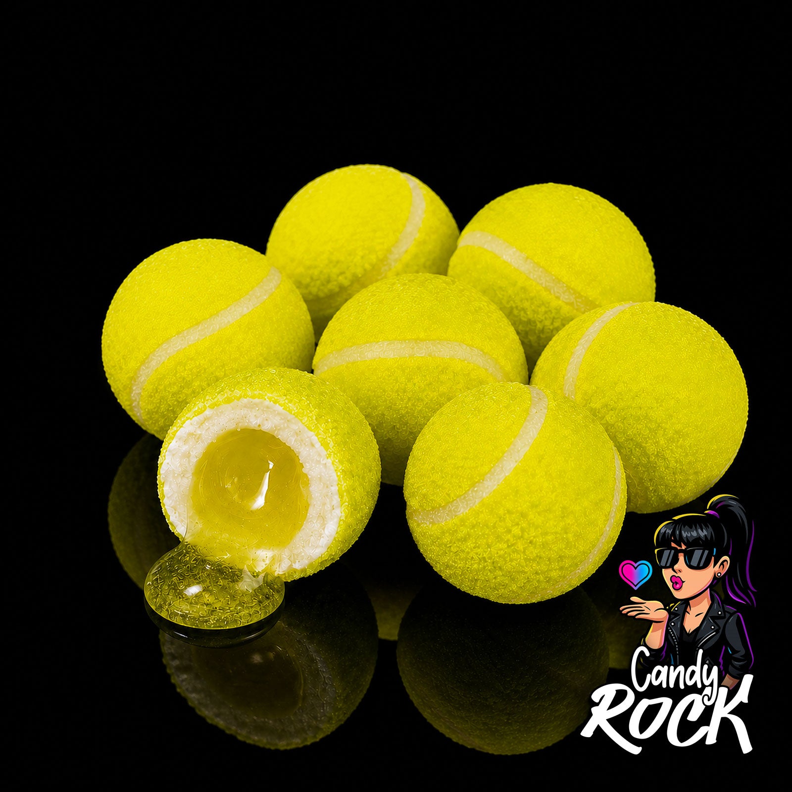10 Chewing-gums Balles de Tennis Citron Vert – Fini
