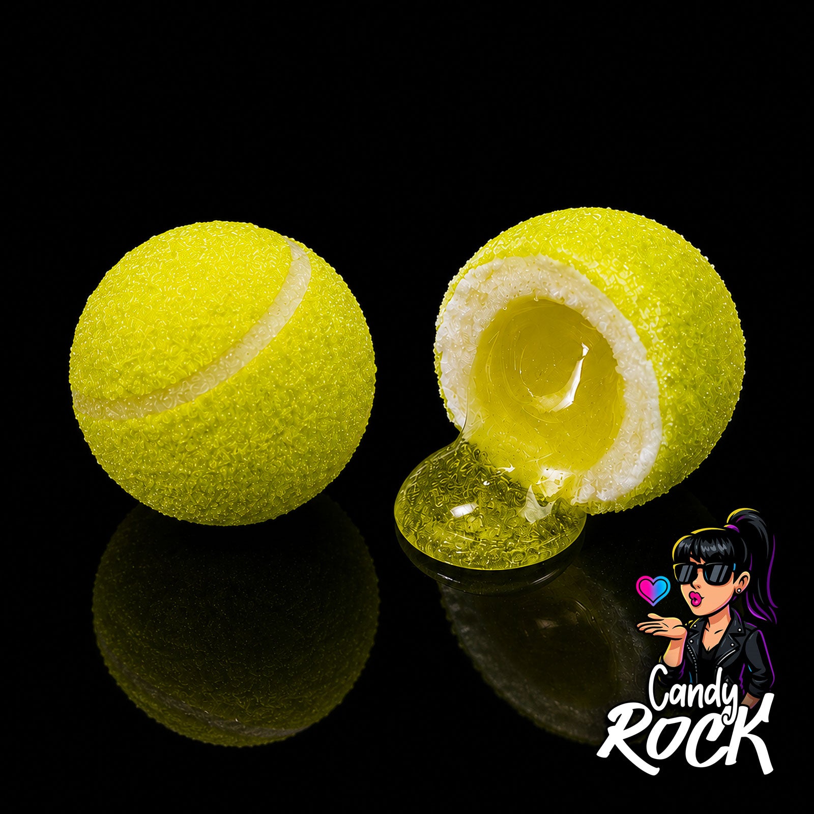 10 Chewing-gums Balles de Tennis Citron Vert – Fini
