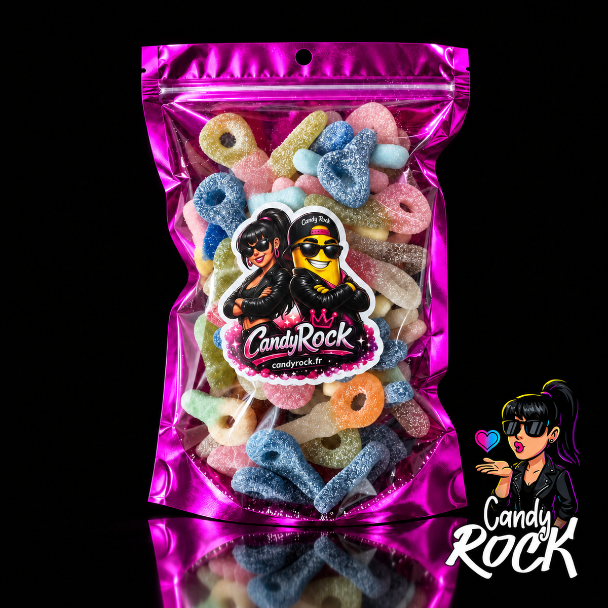 Mix Bonbons Tétines Frisia – 6 Variétés Acidulées – 600 g
