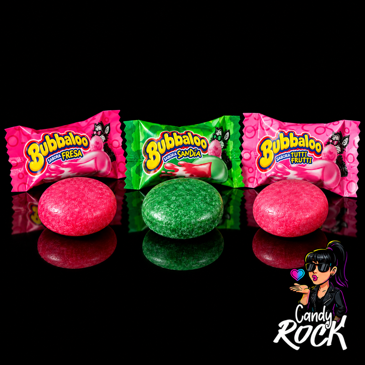 Mix Découverte 30 Chewing-Gums Bubbaloo – Fraise - Pastèque - Tutti Frutti