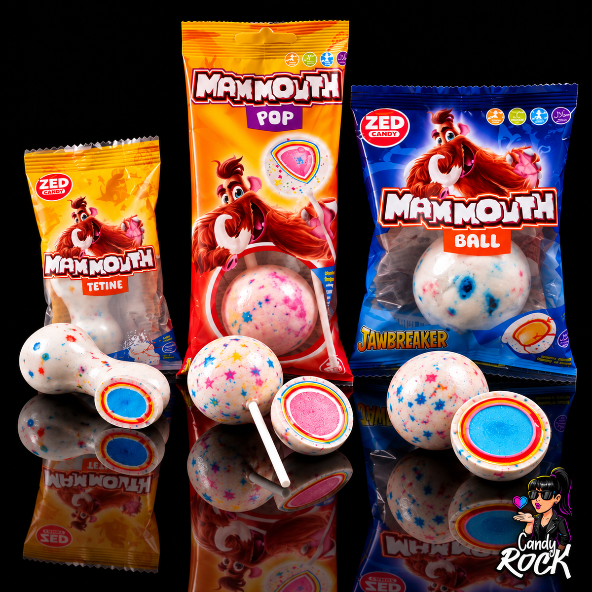 Mix Découverte Bonbons Mammouth Jawbreaker – 3 Pièces – Zed Candy