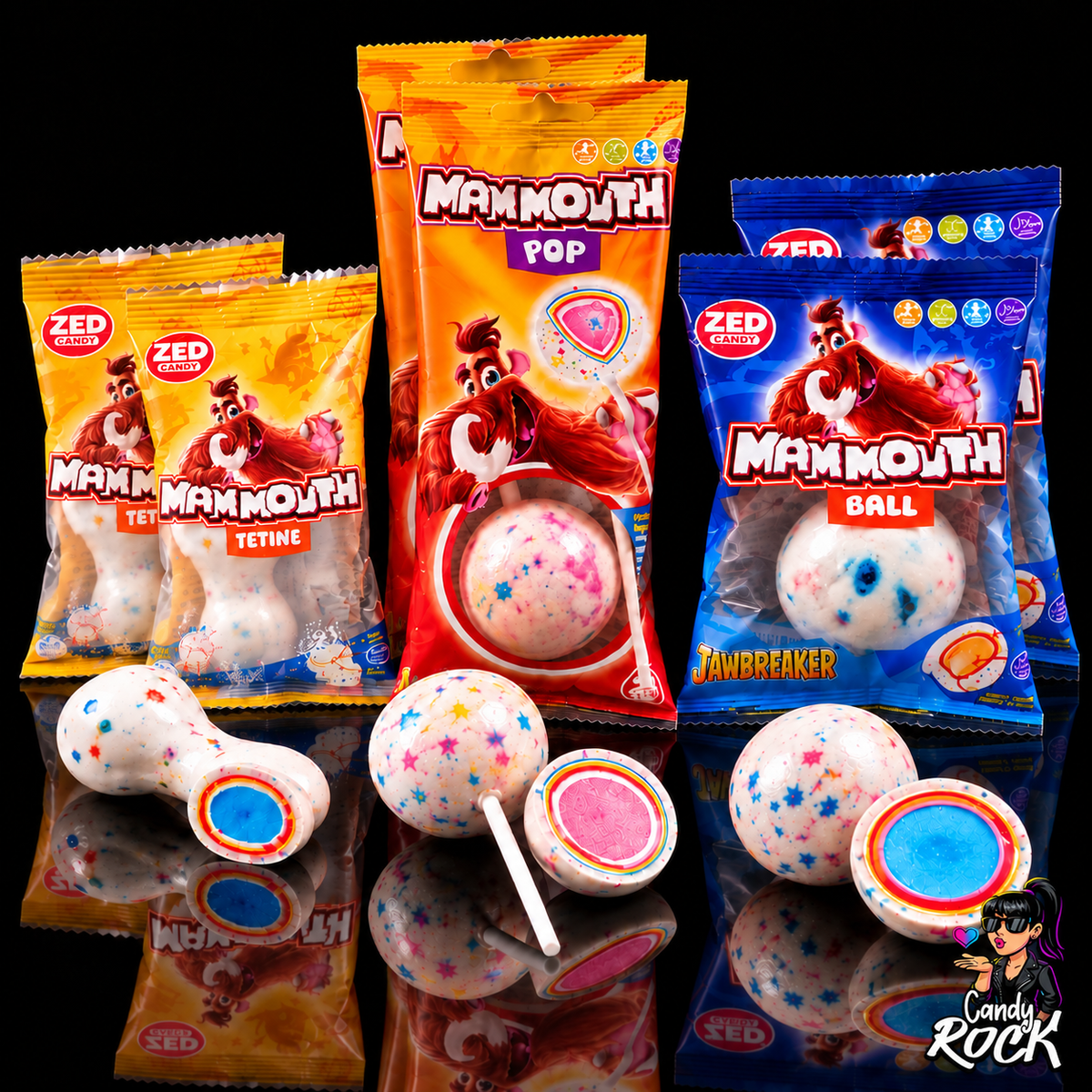 Mix Découverte Bonbons Mammouth Jawbreaker – 6 Pièces – Zed Candy